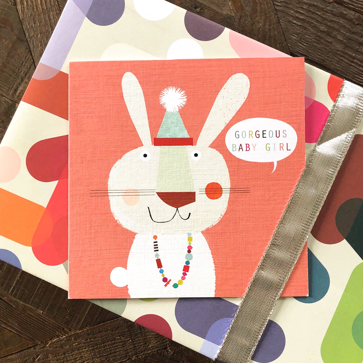 NB20 baby girl rabbit card