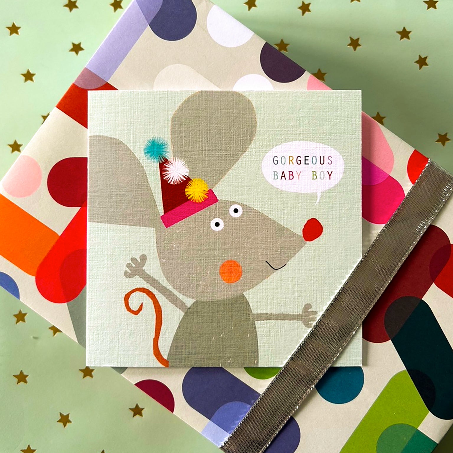 NB21 baby boy mouse card