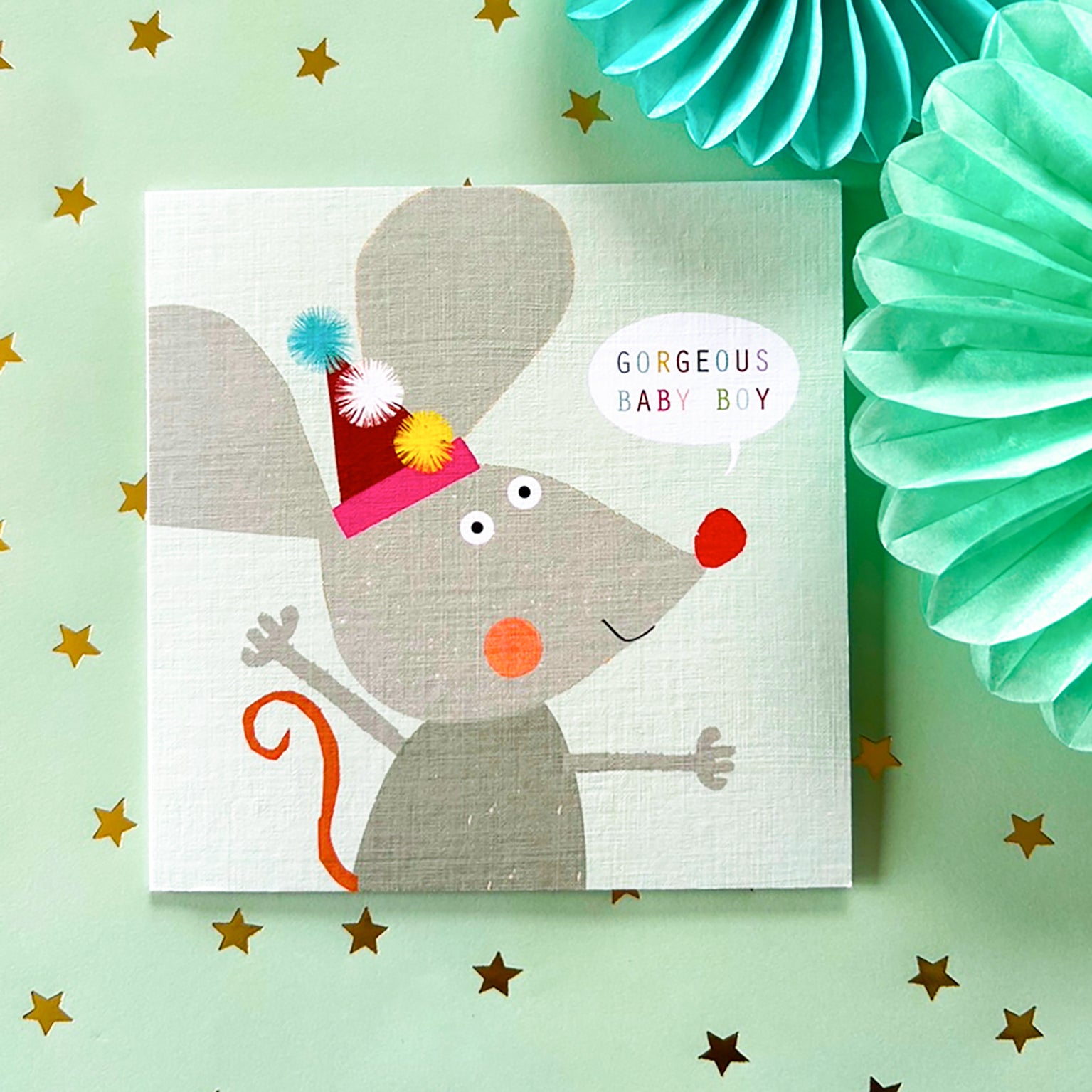 NB21 baby boy mouse card