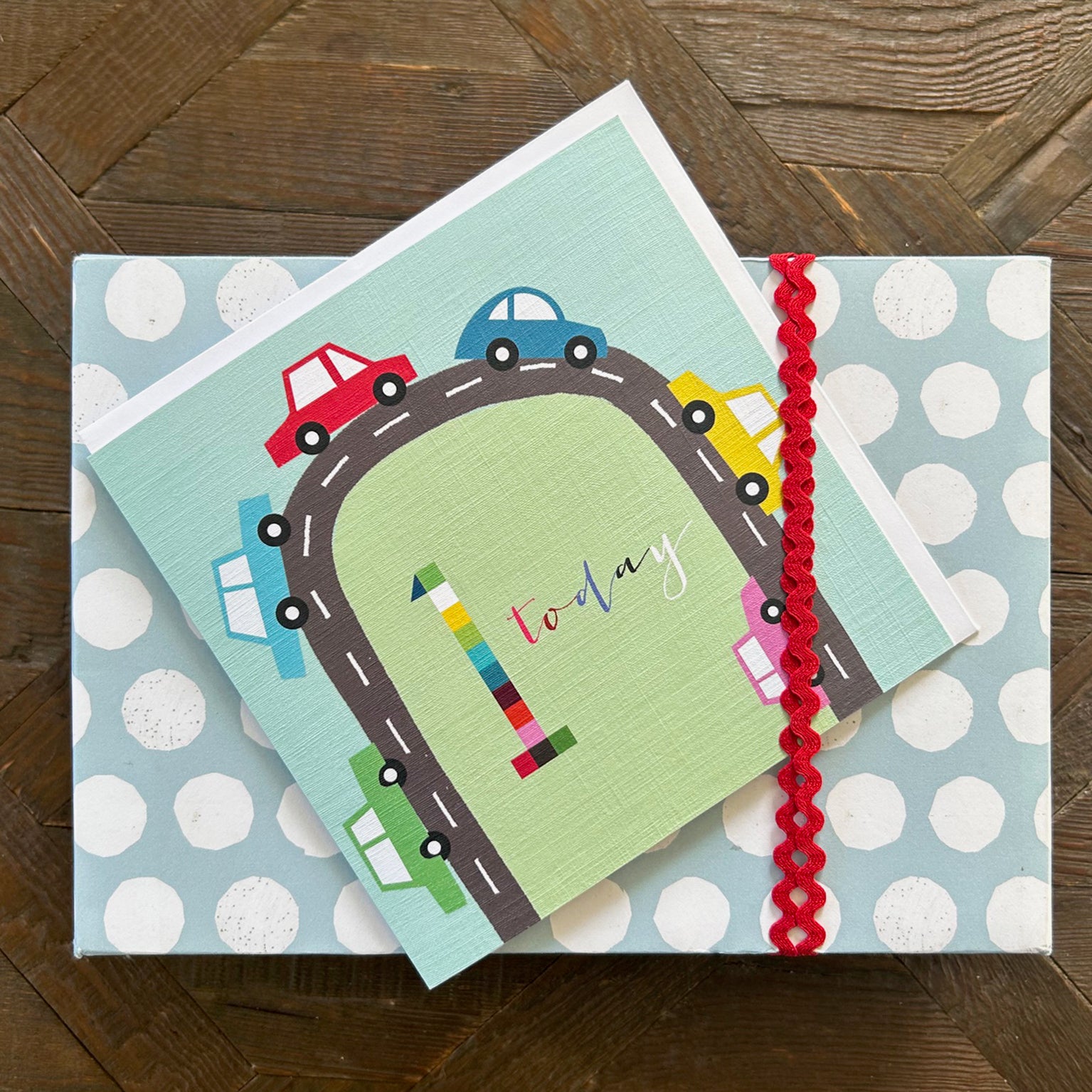 NK01 cars 1st birthday card