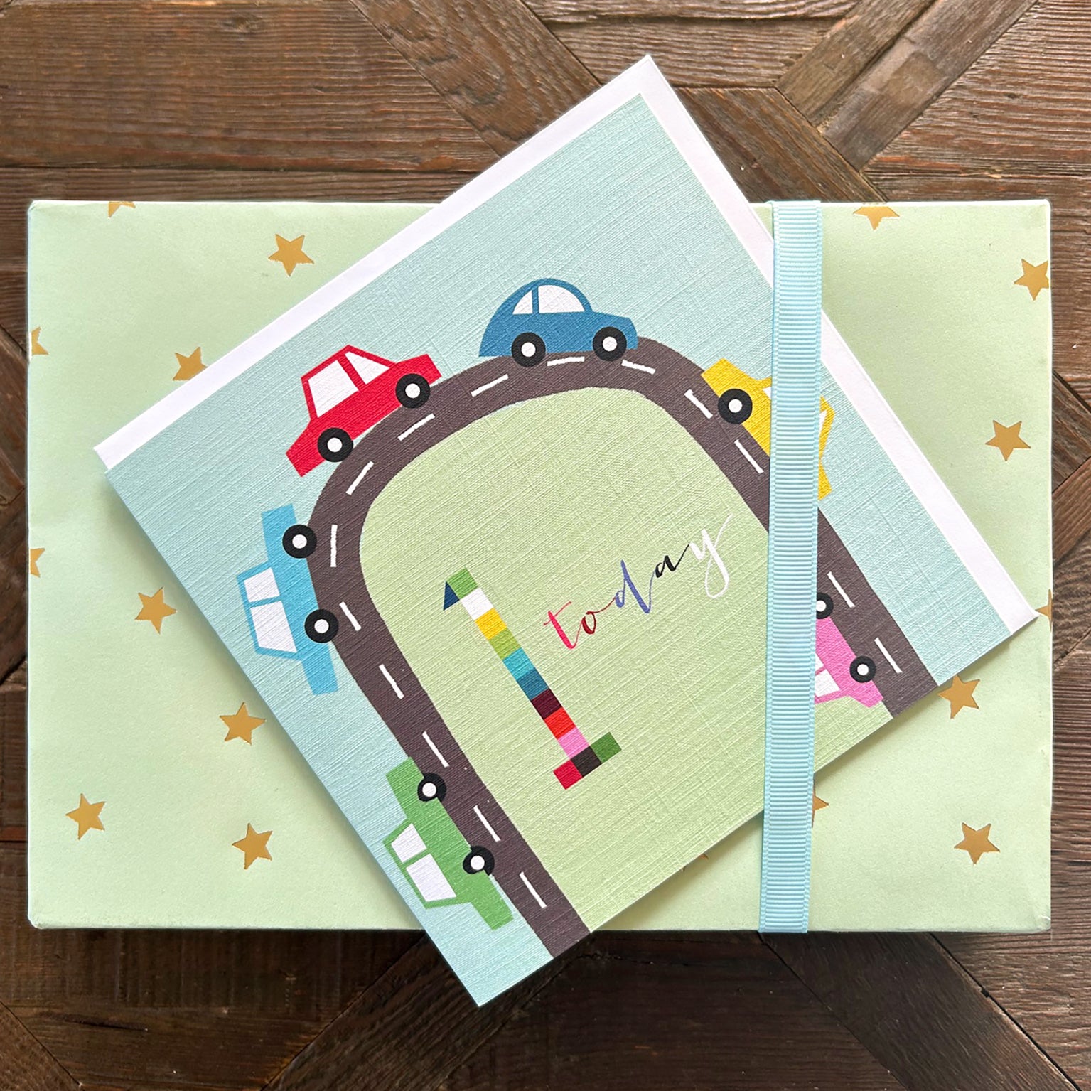 NK01 cars 1st birthday card