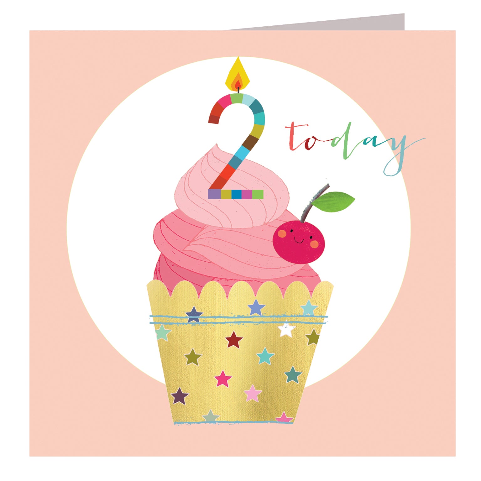 NK10 cupcake 2nd birthday card