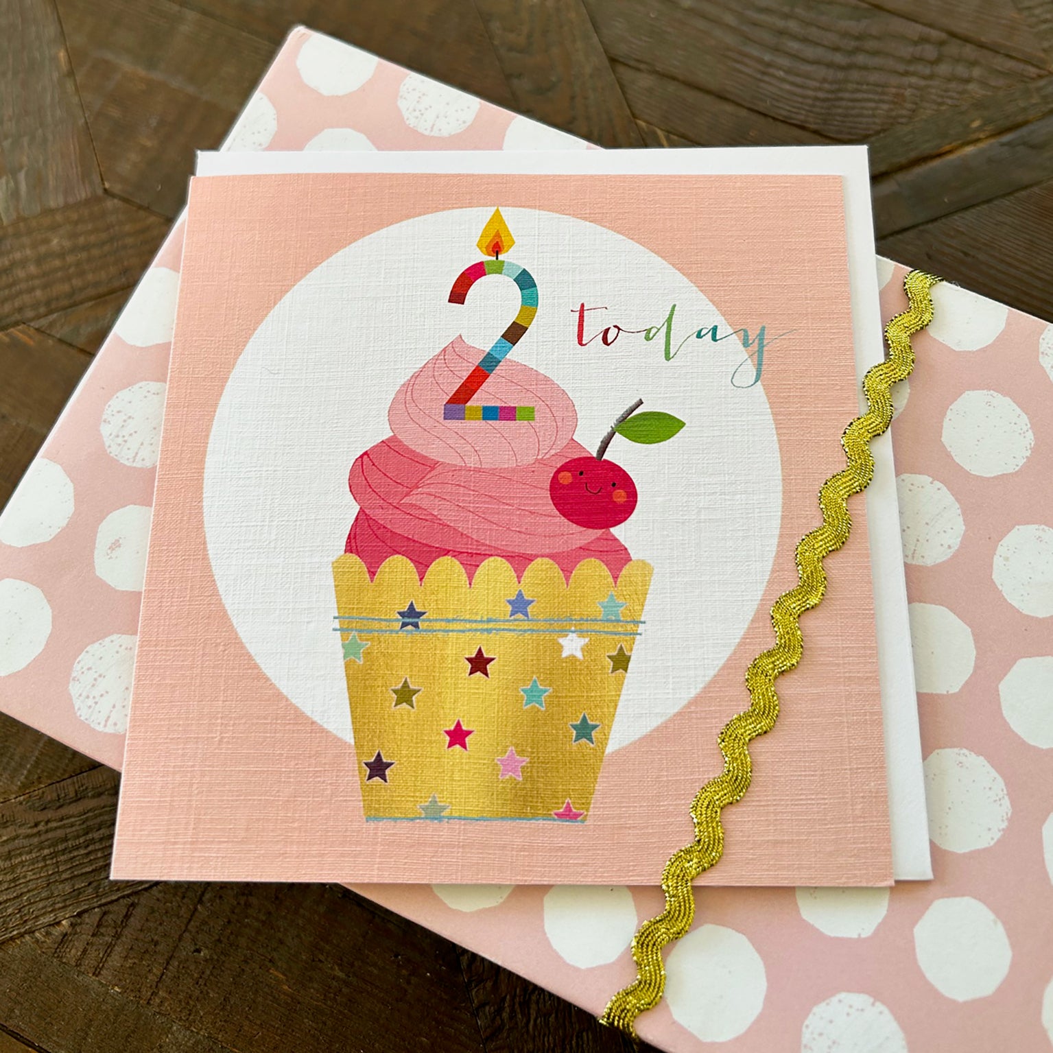 NK10 cupcake 2nd birthday card