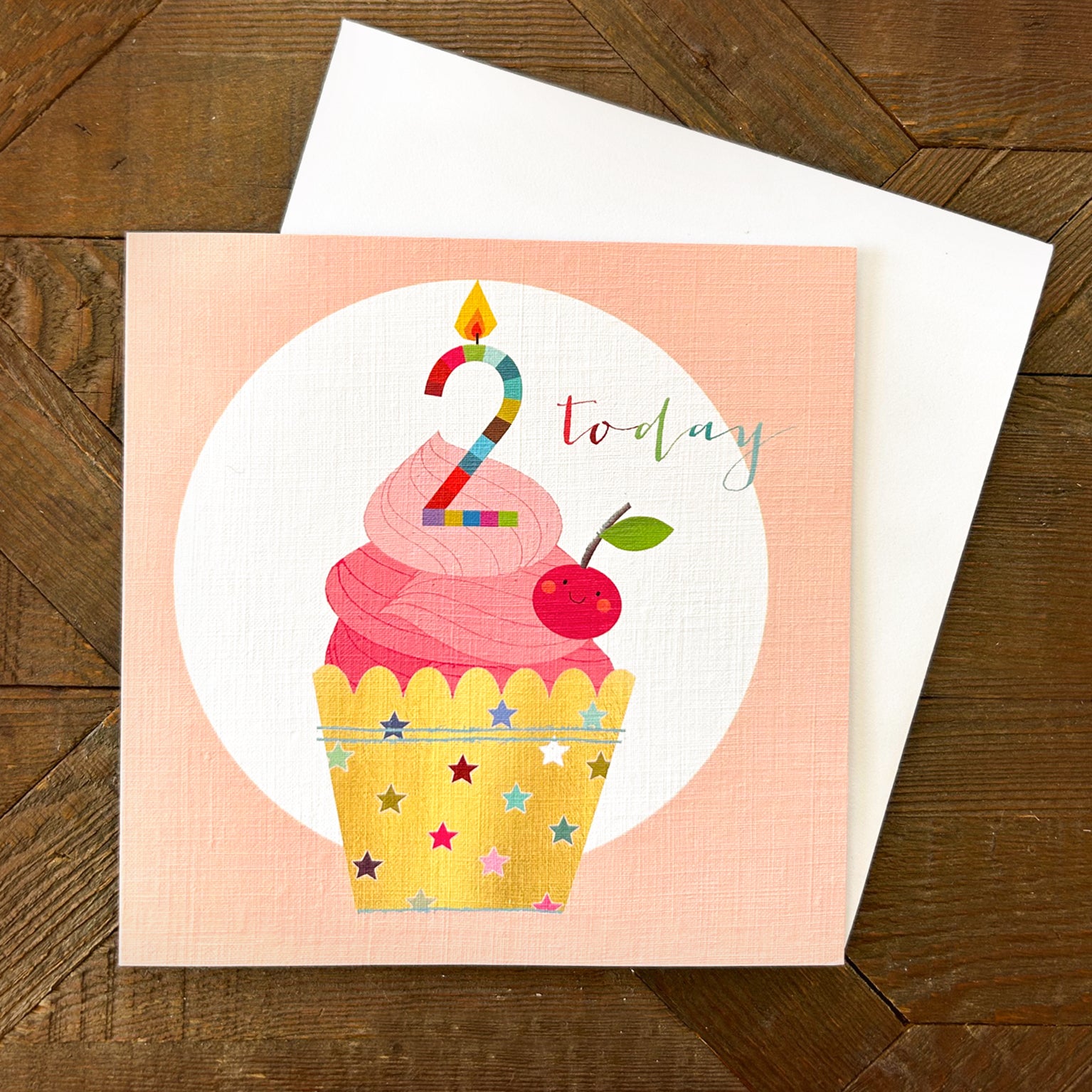 NK10 cupcake 2nd birthday card