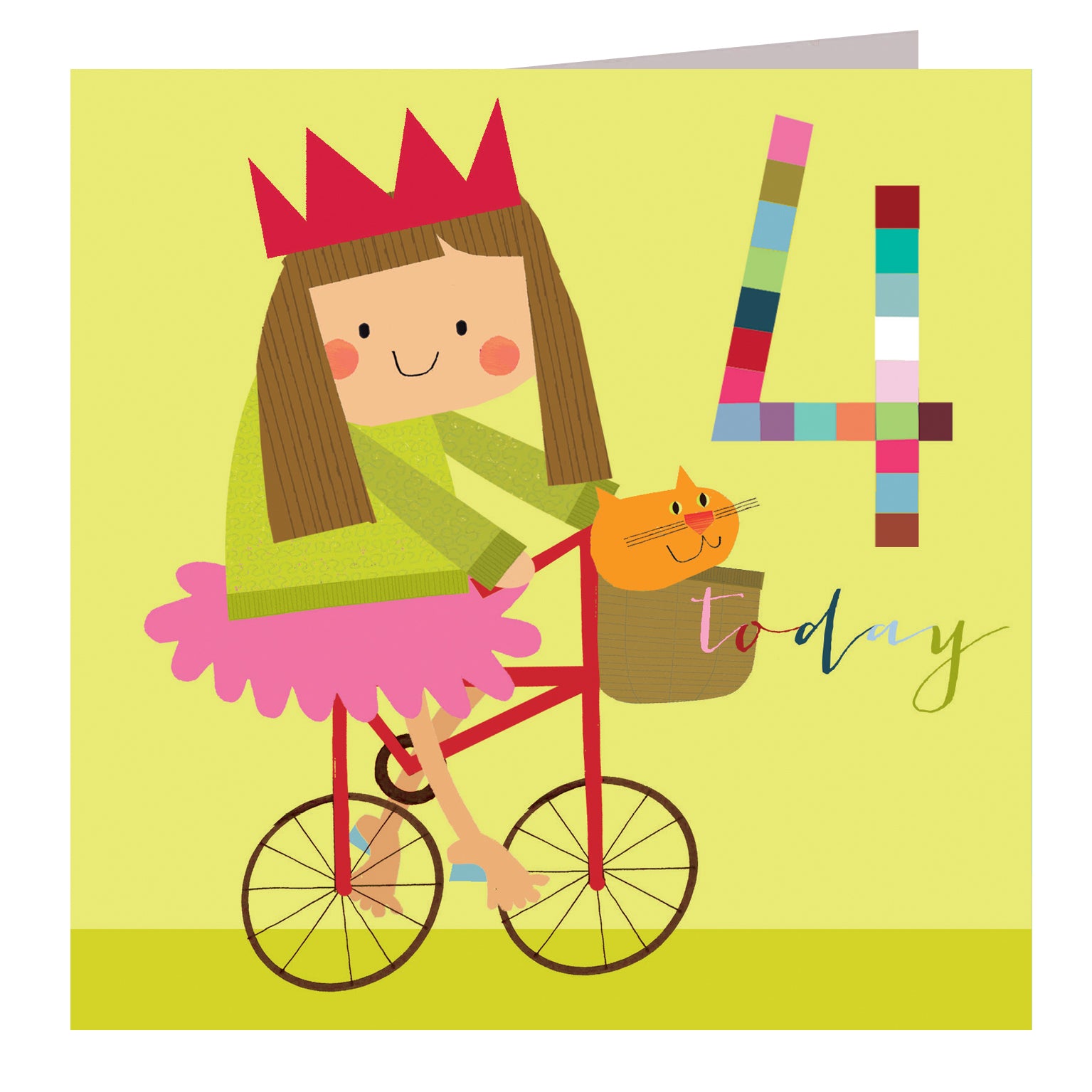 NK12 bicycle 4th birthday card