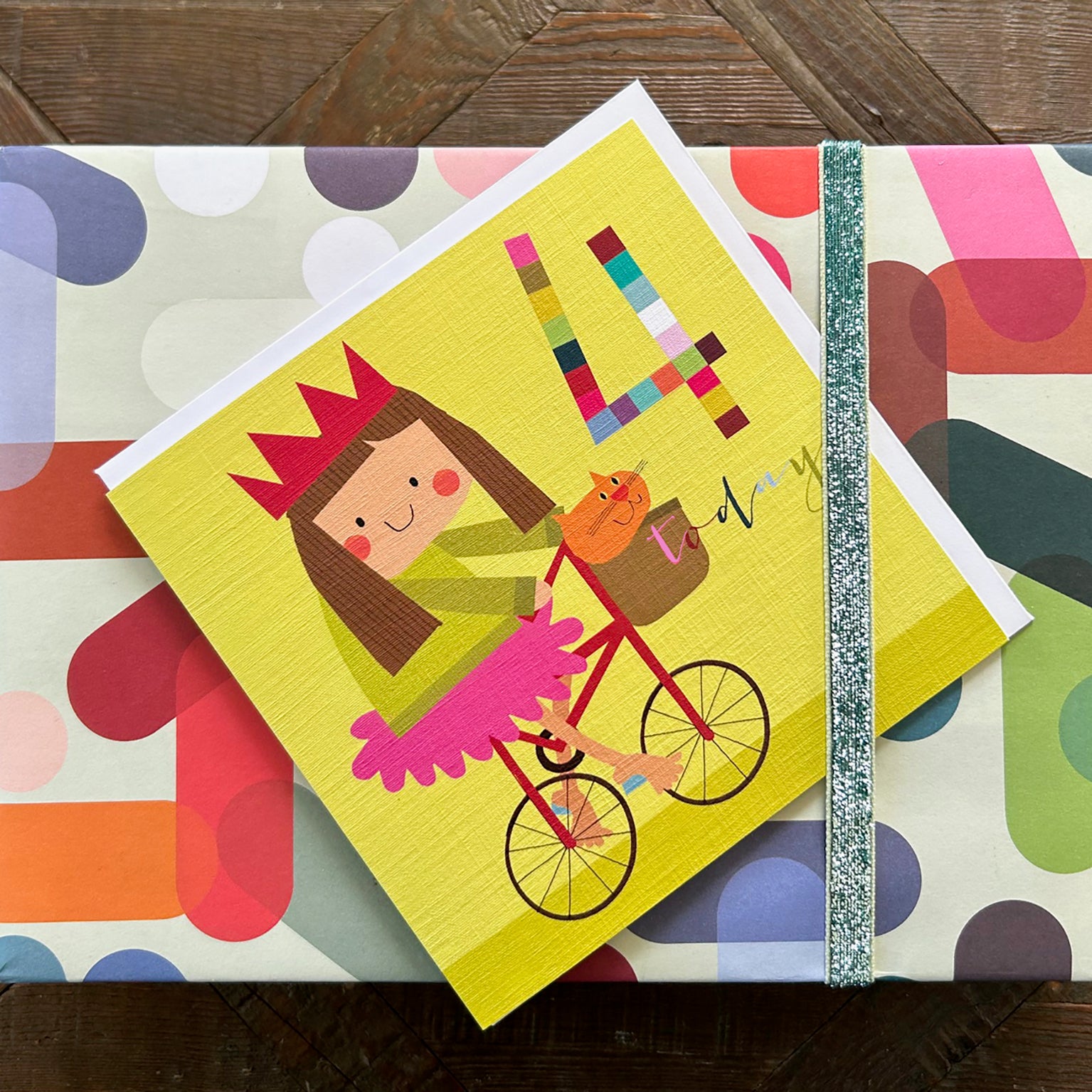 NK12 bicycle 4th birthday card
