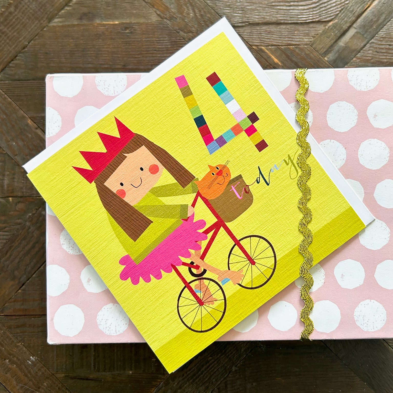 NK12 bicycle 4th birthday card