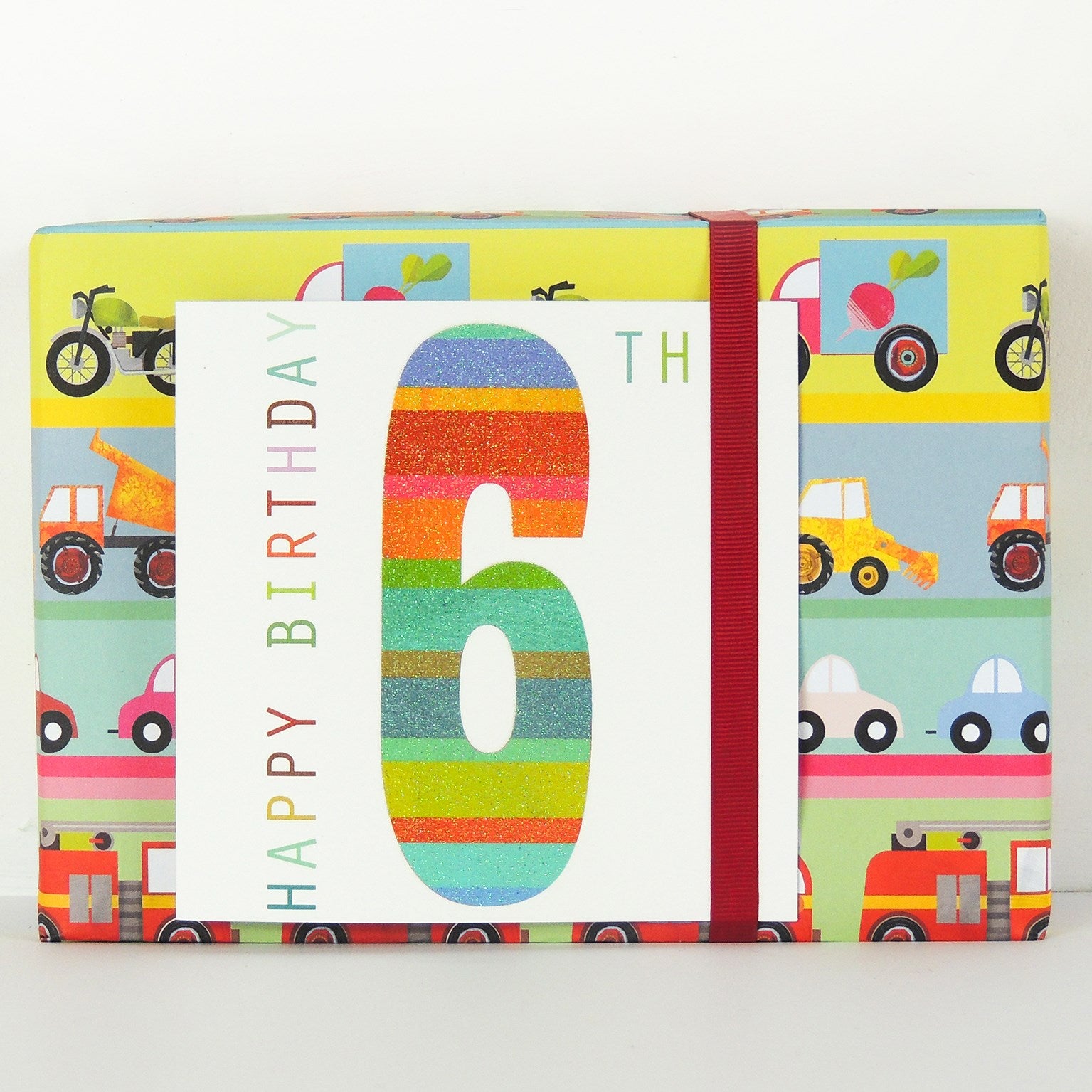 NO06 sparkly number six card