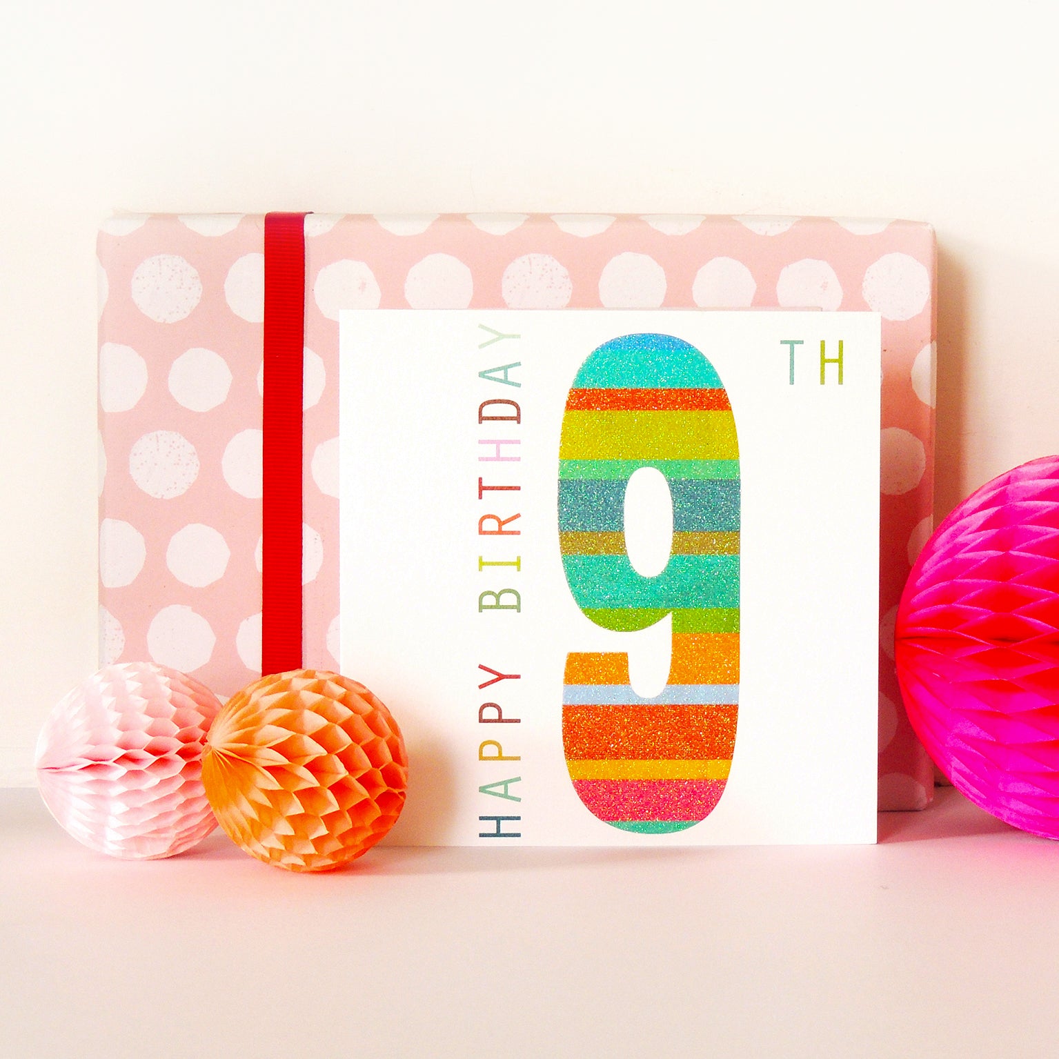 NO09 sparkly number nine card