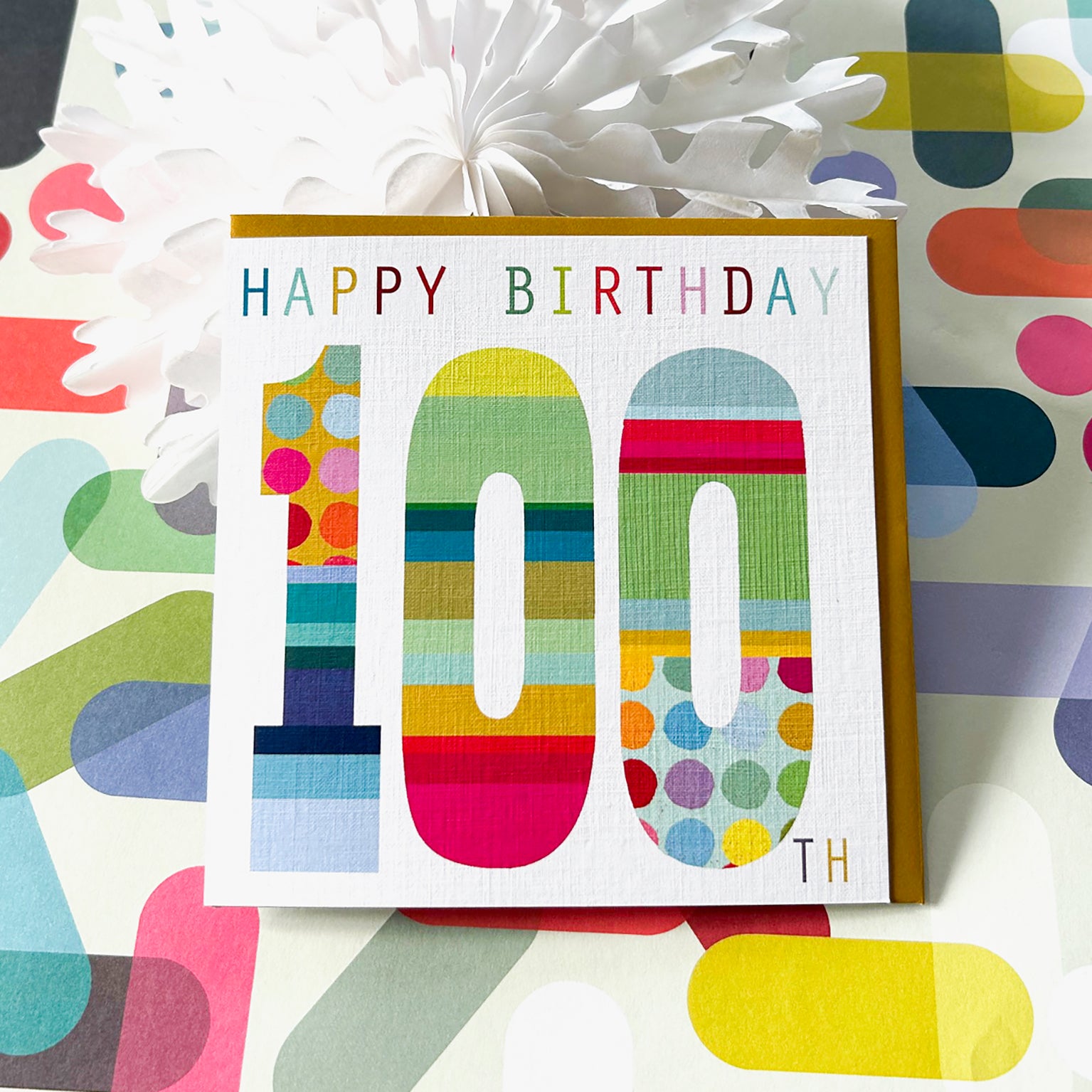 NO100 one hundred birthday card