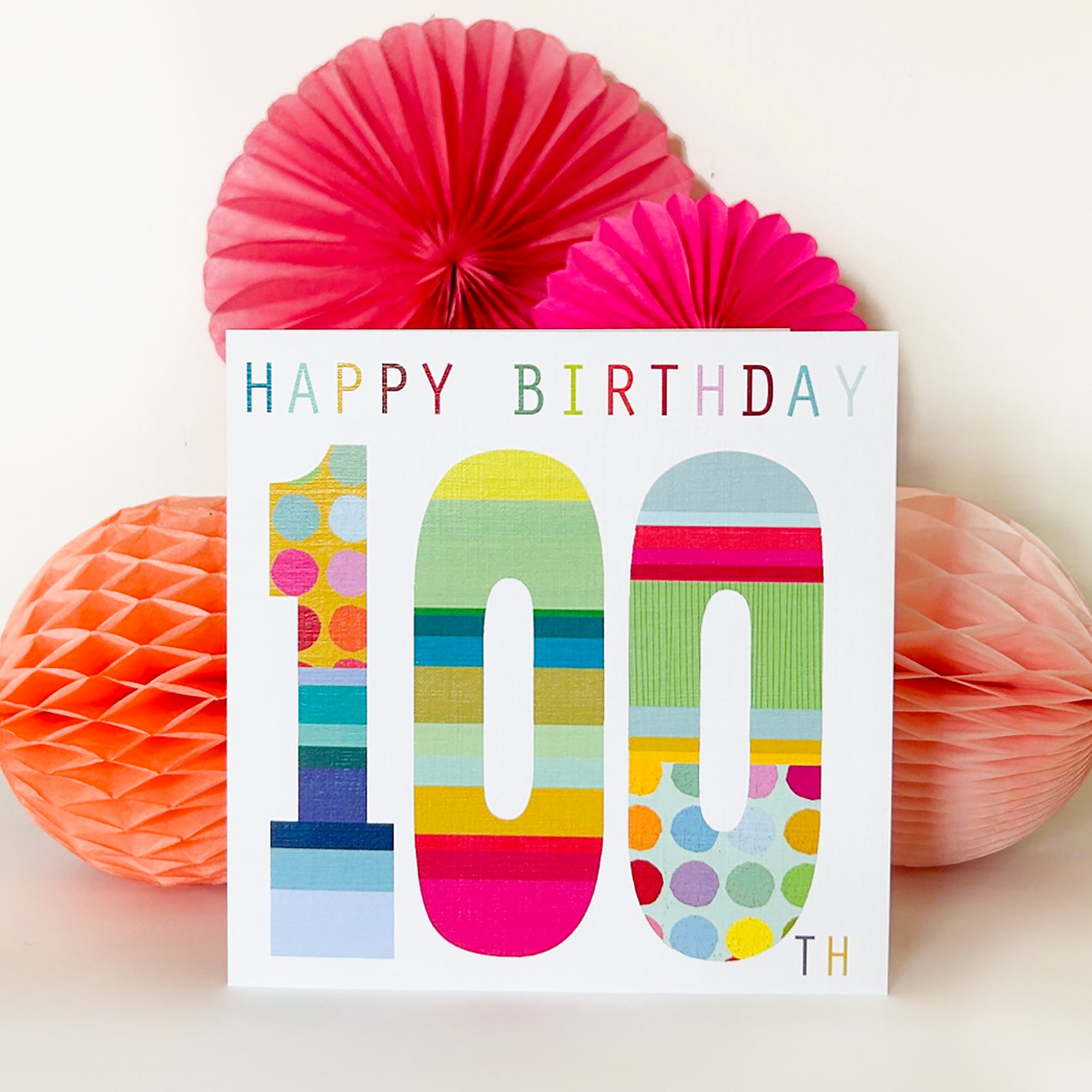 NO100 one hundred birthday card