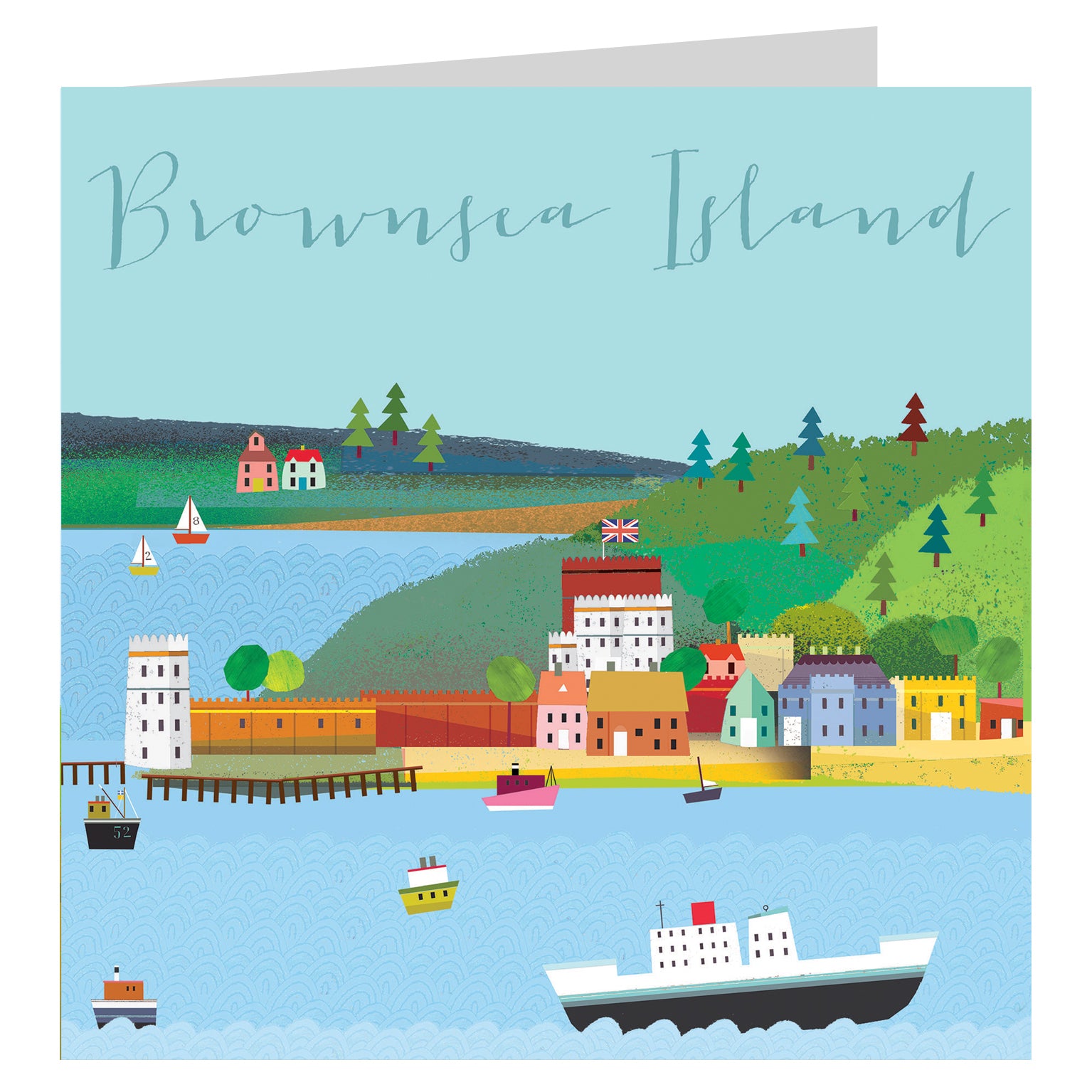 NT01 brownsea island greetings card