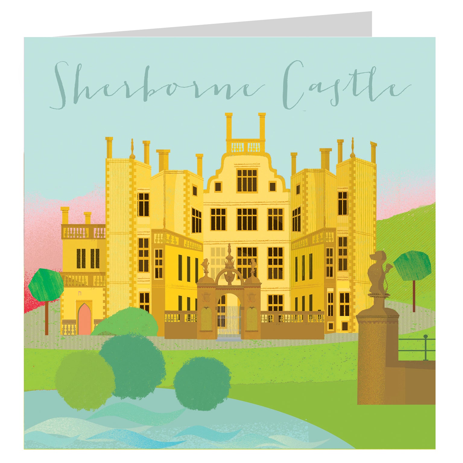 NT07 sherborne castle greetings card