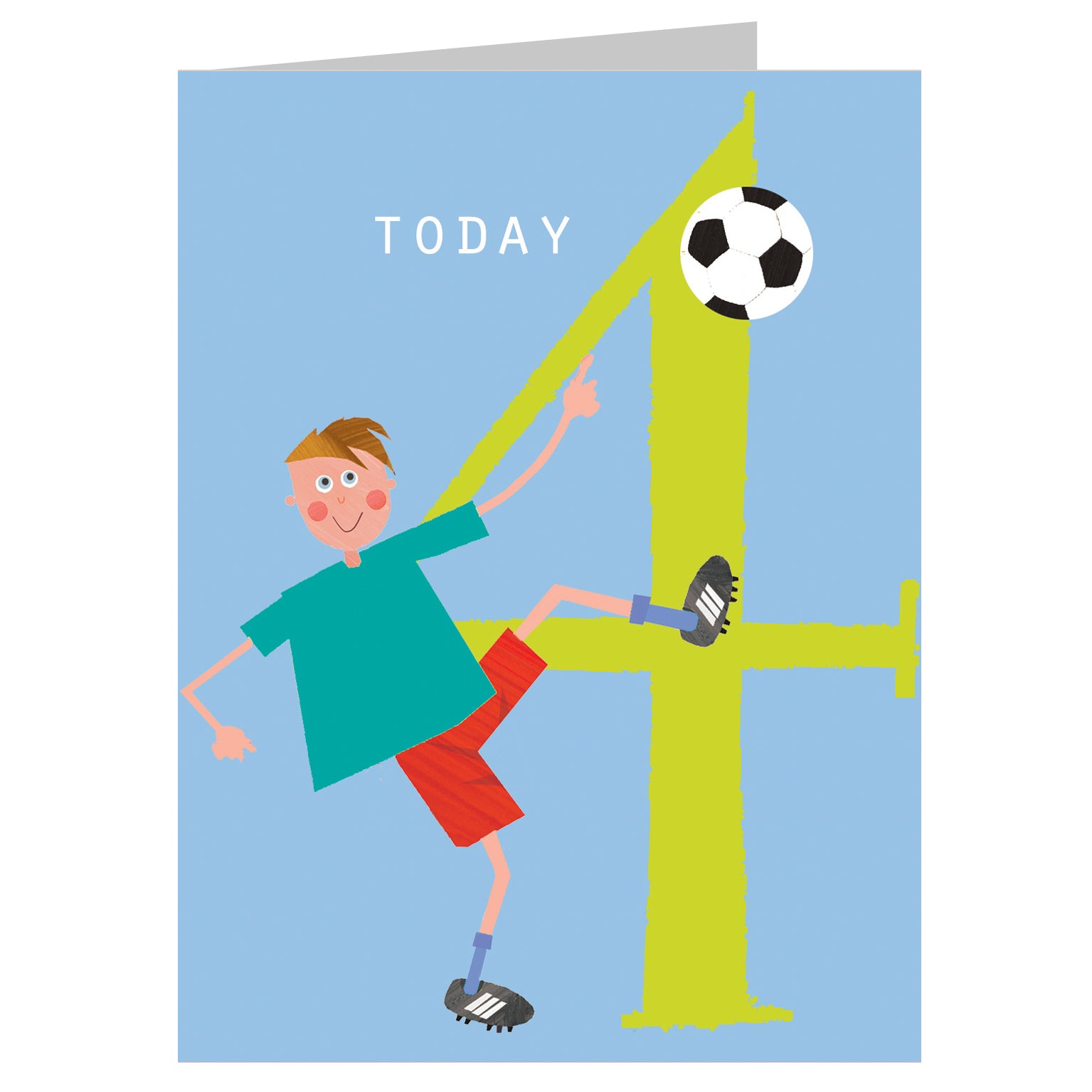 NTW04 mini football 4th birthday card