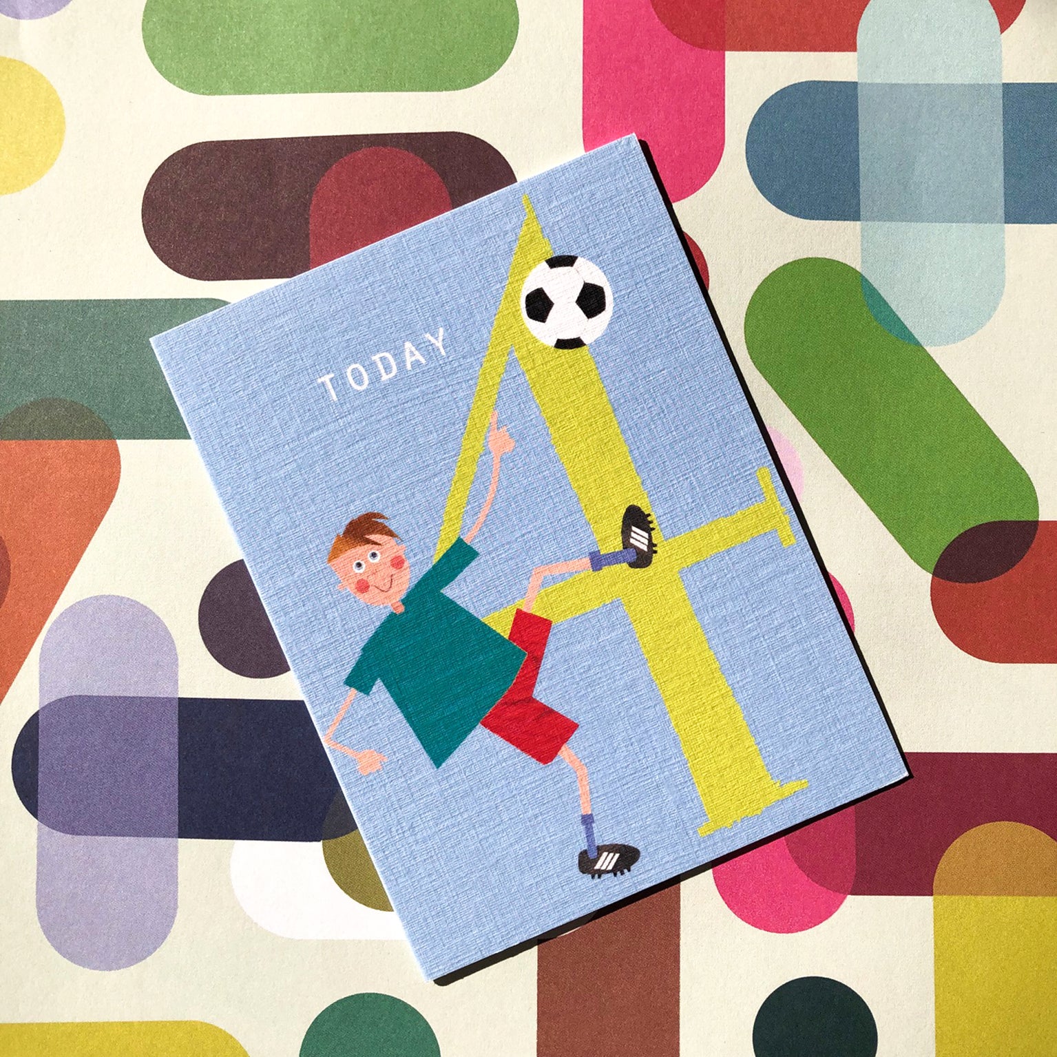 NTW04 mini football 4th birthday card