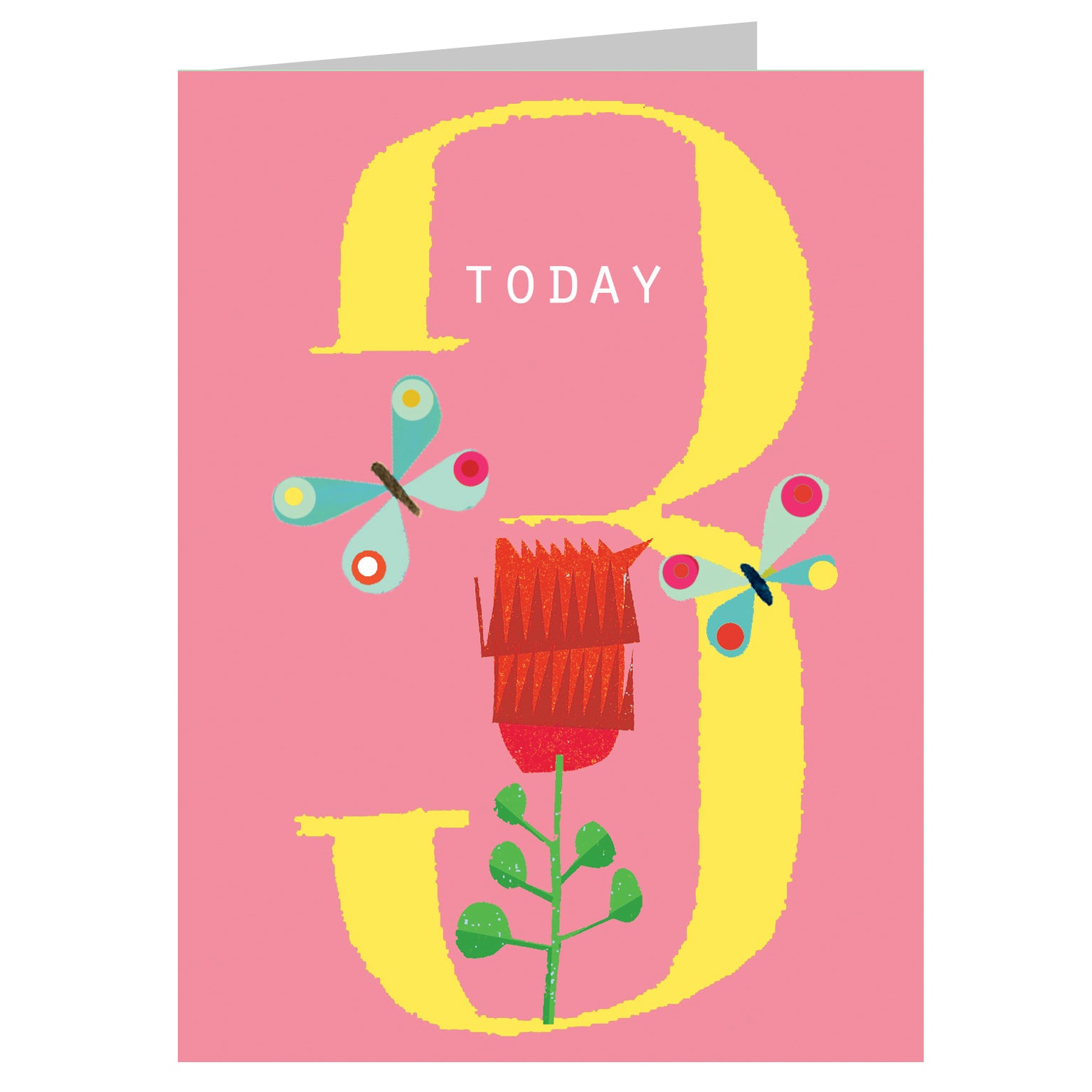 NTW09 mini butterflies 3rd birthday card