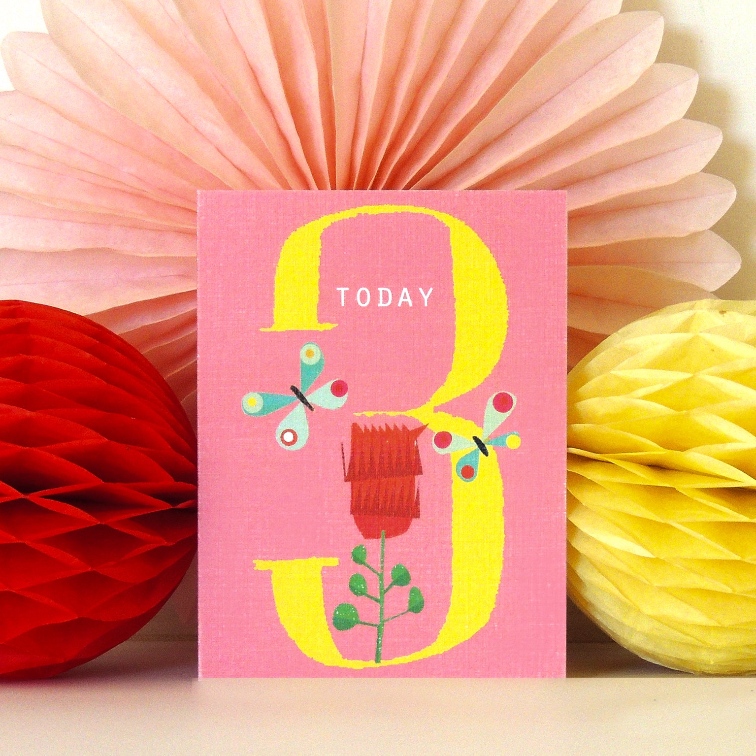 NTW09 mini butterflies 3rd birthday card