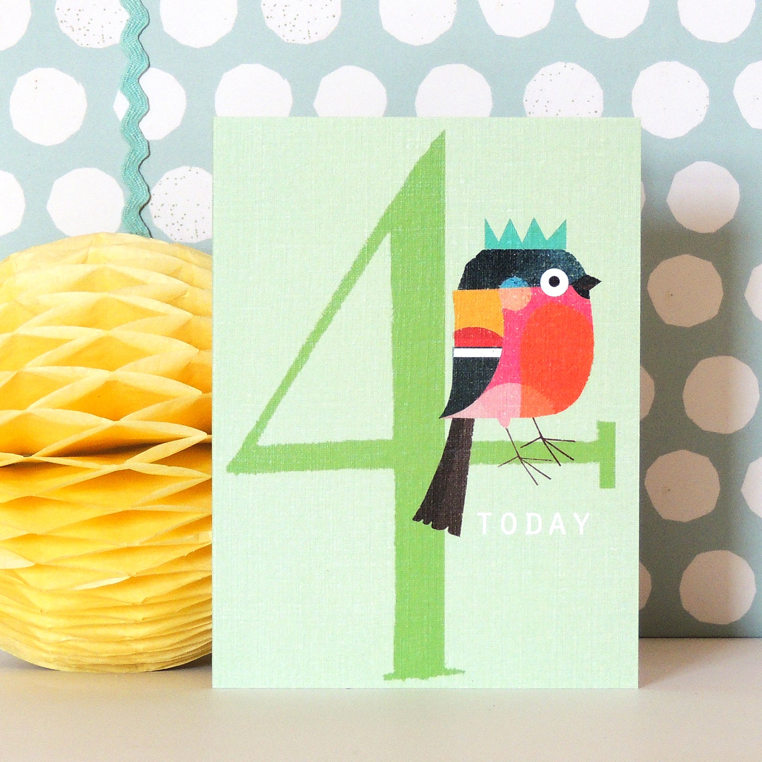 NTW10 mini happy birdie! 4th birthday card