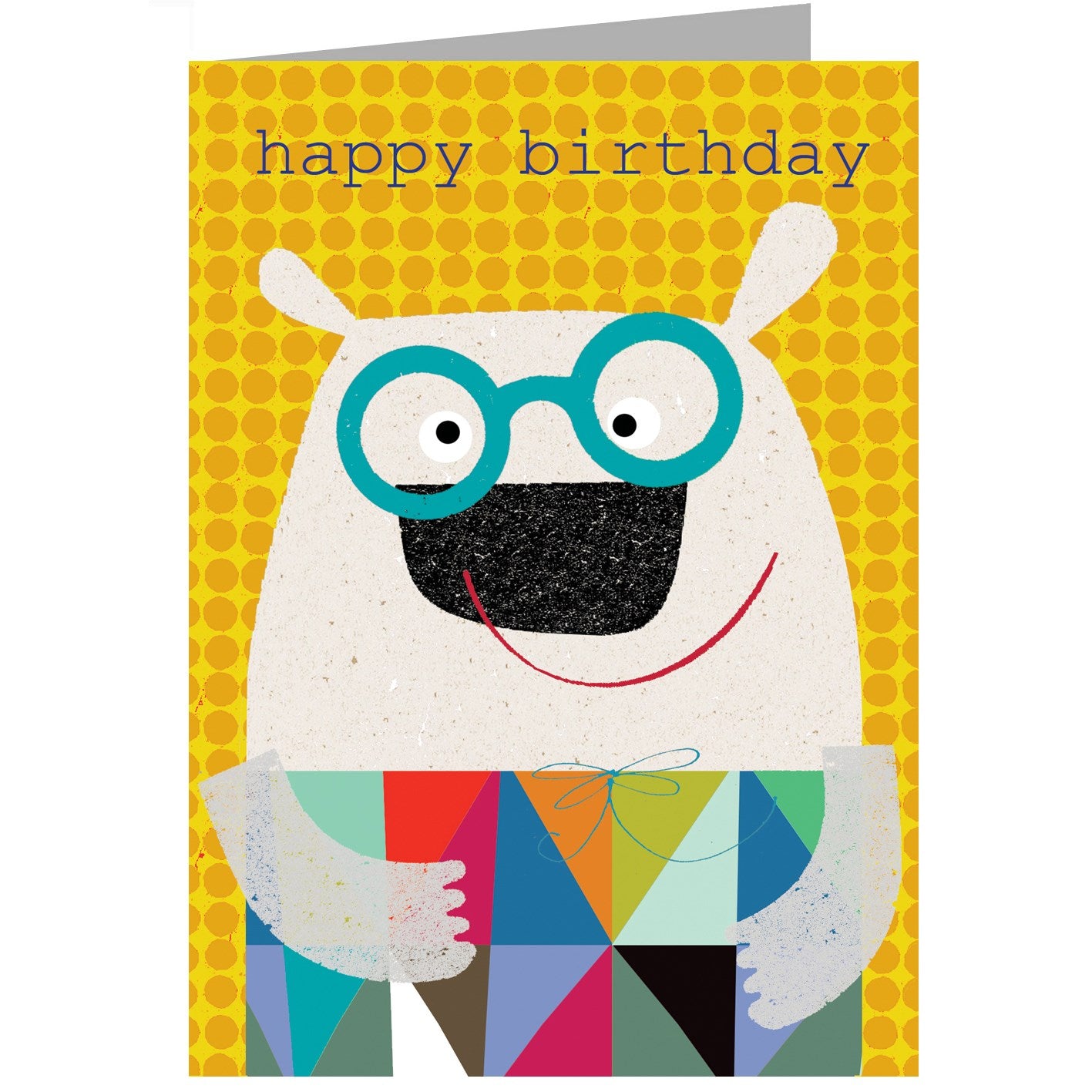 OS11 polar bear happy birthday card