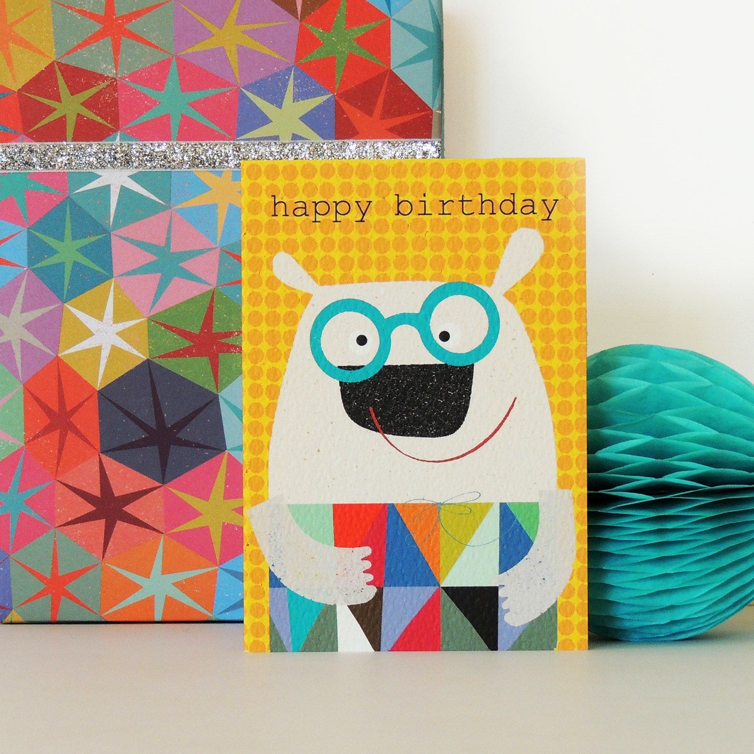 OS11 polar bear happy birthday card