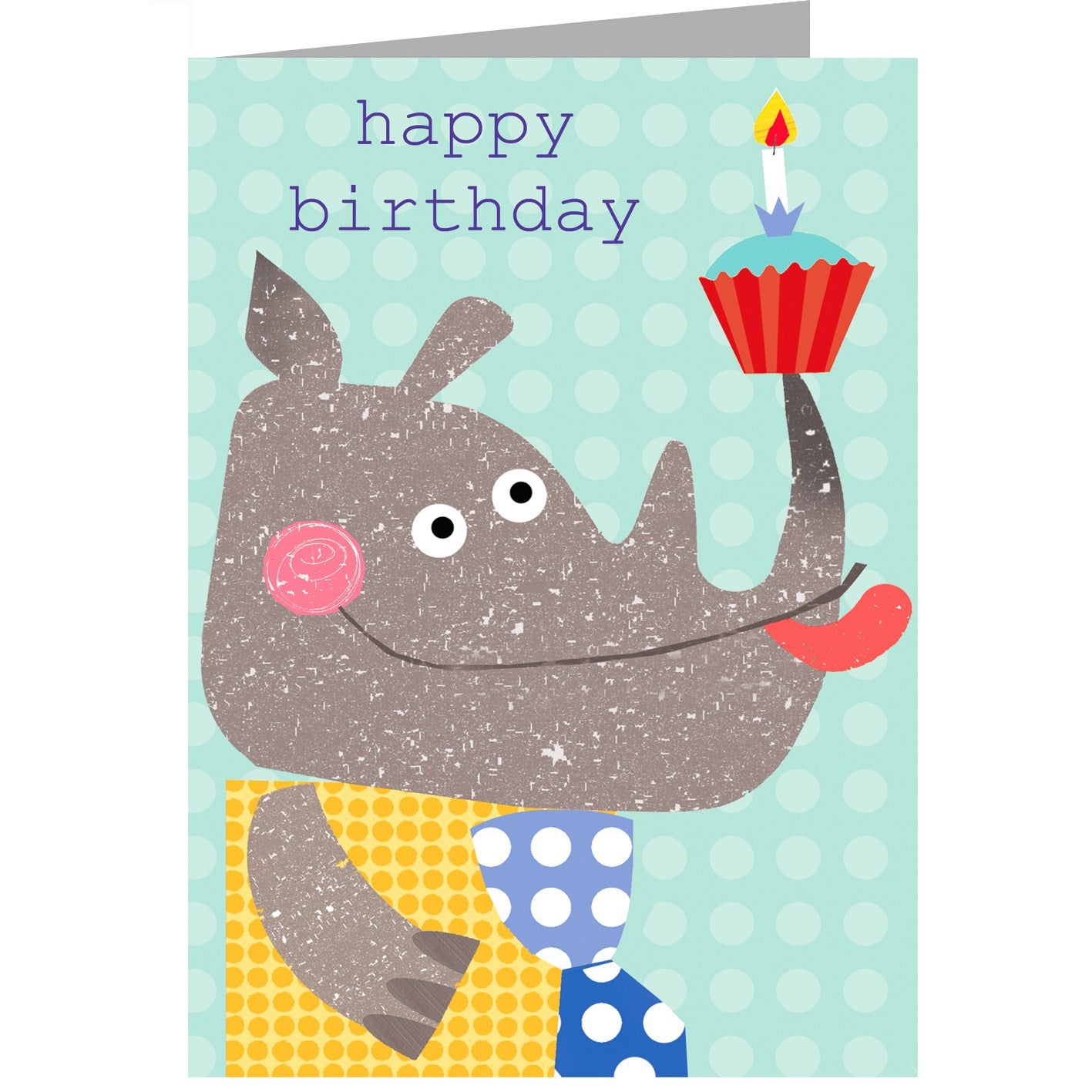OS15 rhino happy birthday card