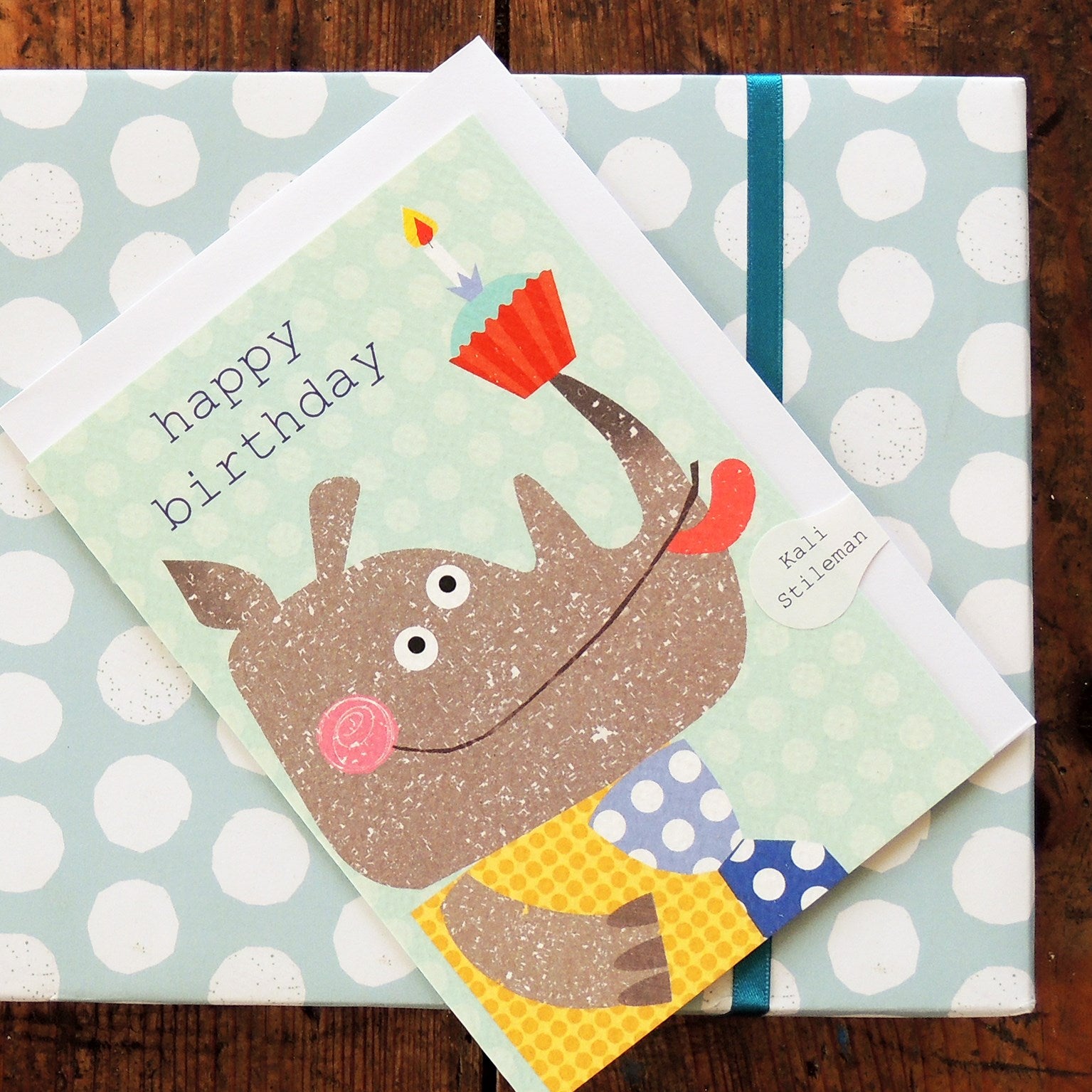 OS15 rhino happy birthday card