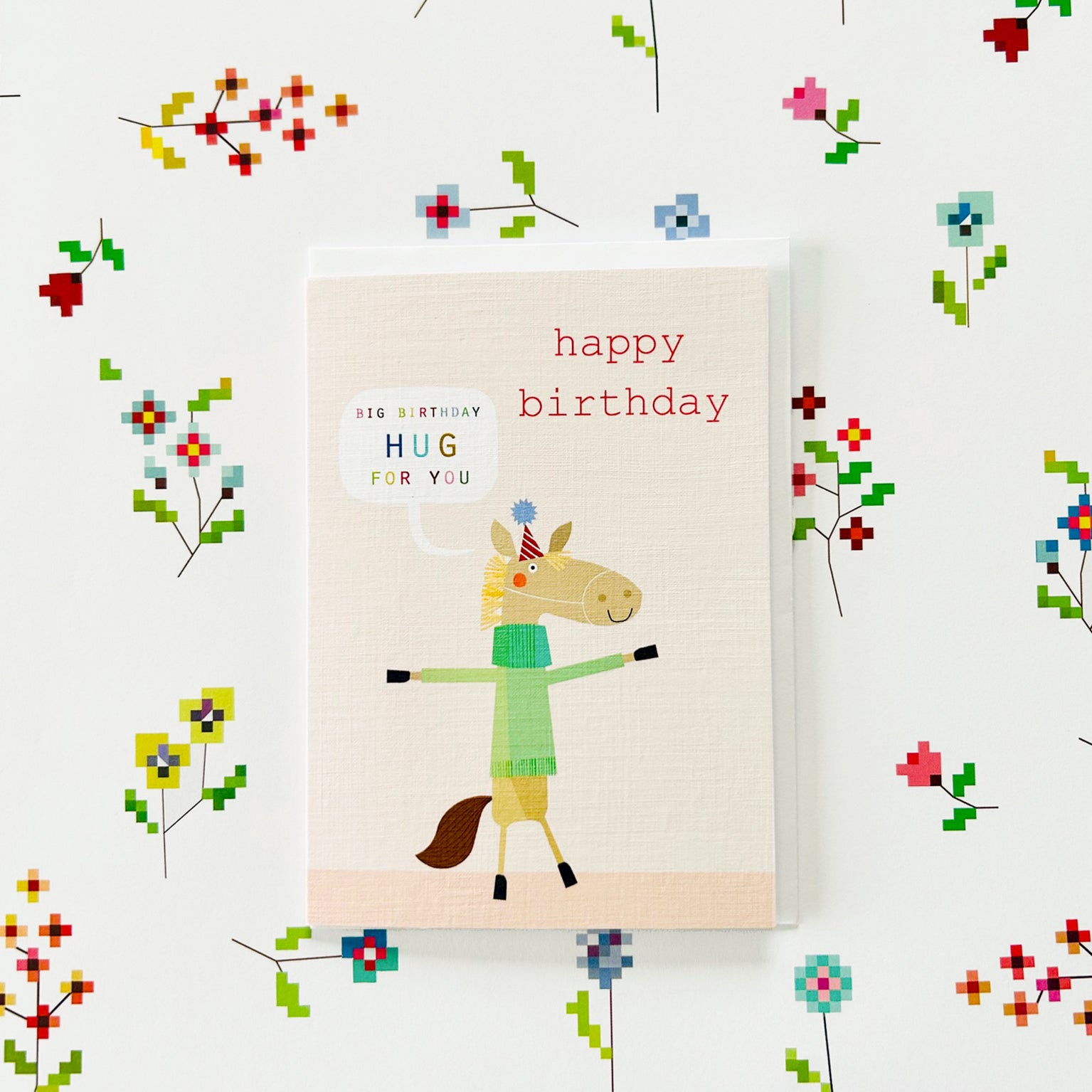 PA03 horse happy birthday card