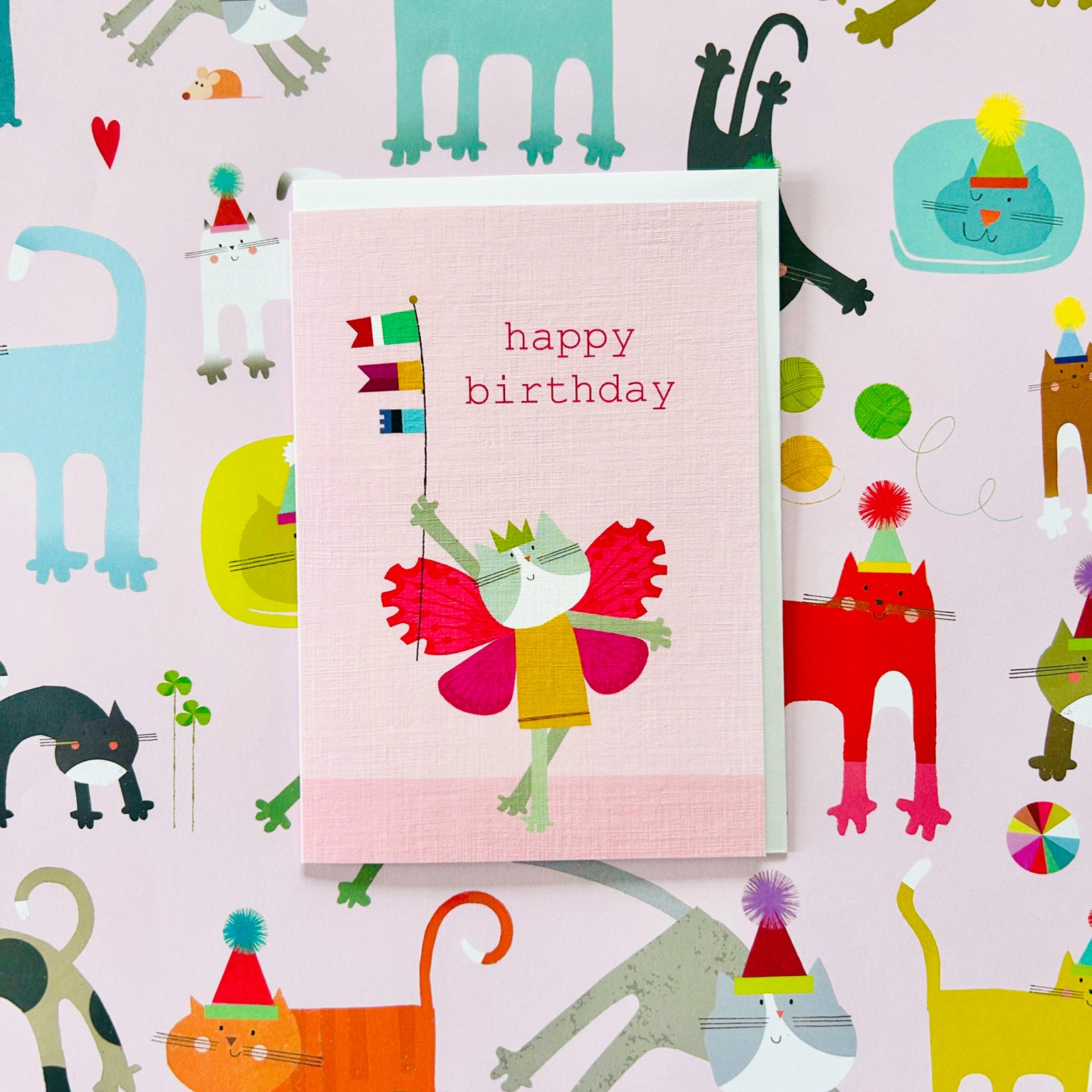 PA04 cat happy birthday card