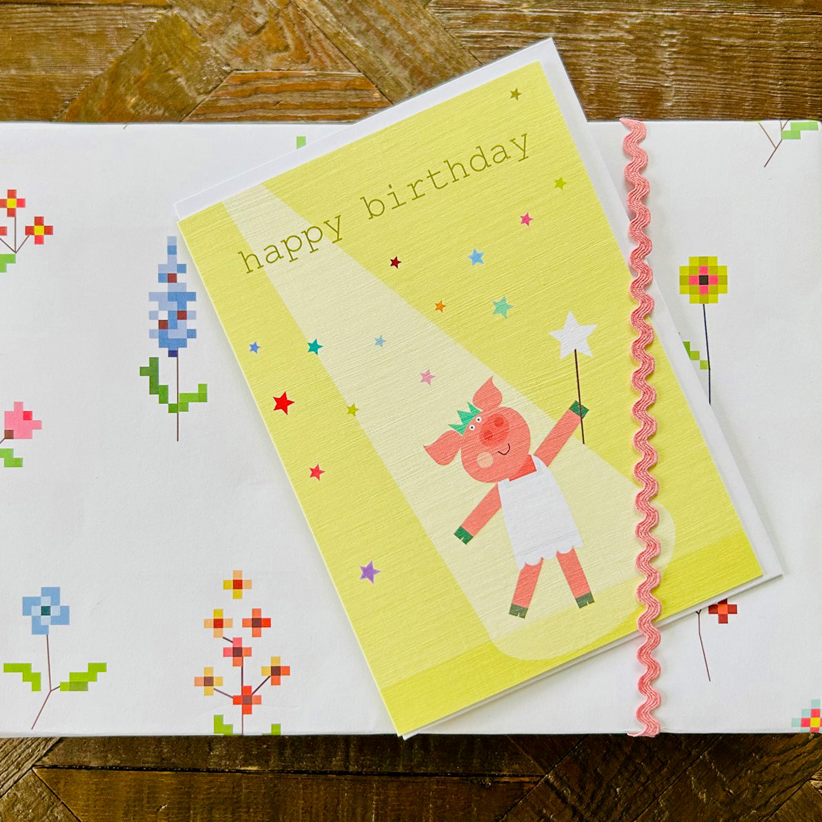 PA06 piglet happy birthday card