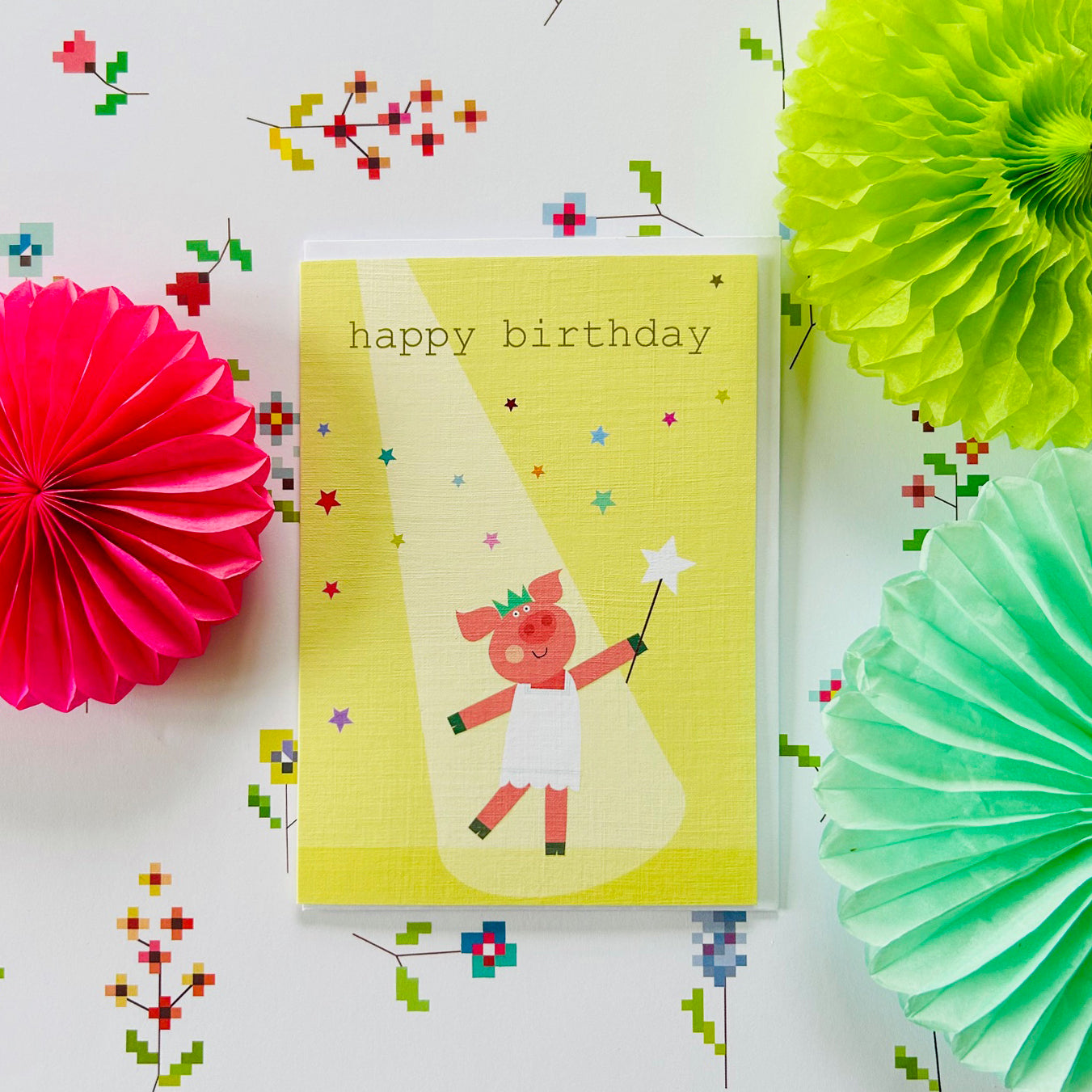 PA06 piglet happy birthday card