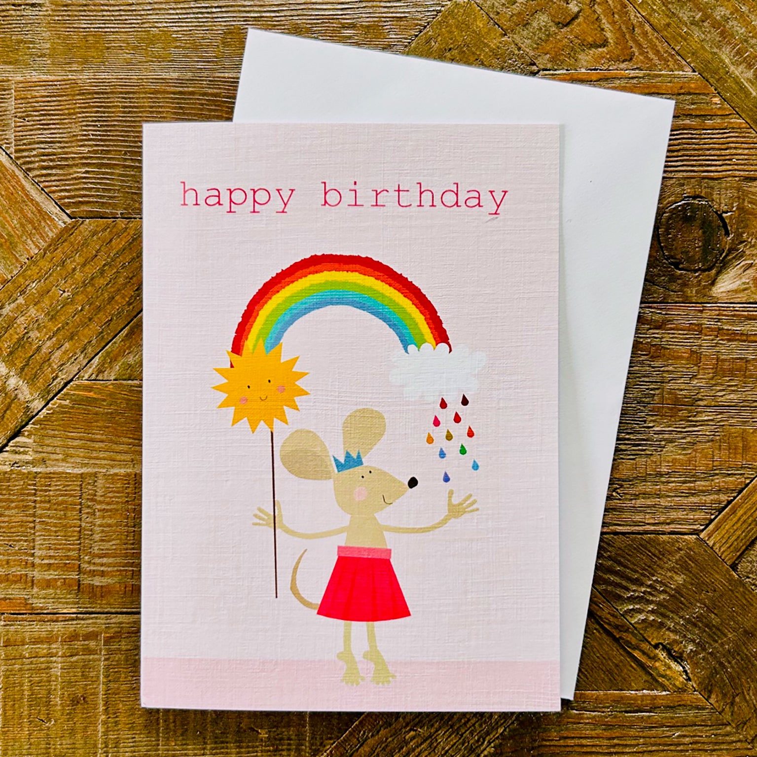 PA08 mouse happy birthday card