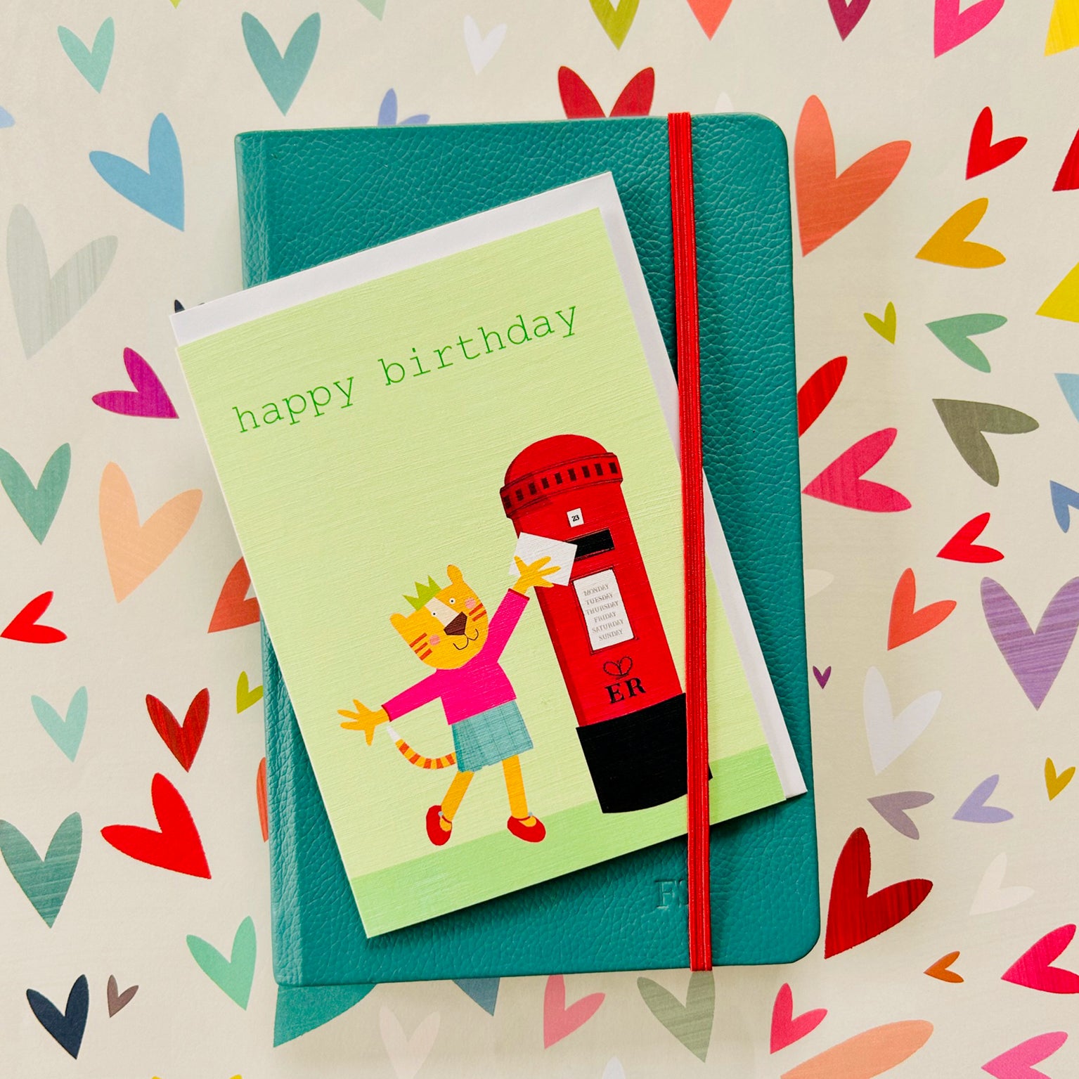 PA09 tiger happy birthday card