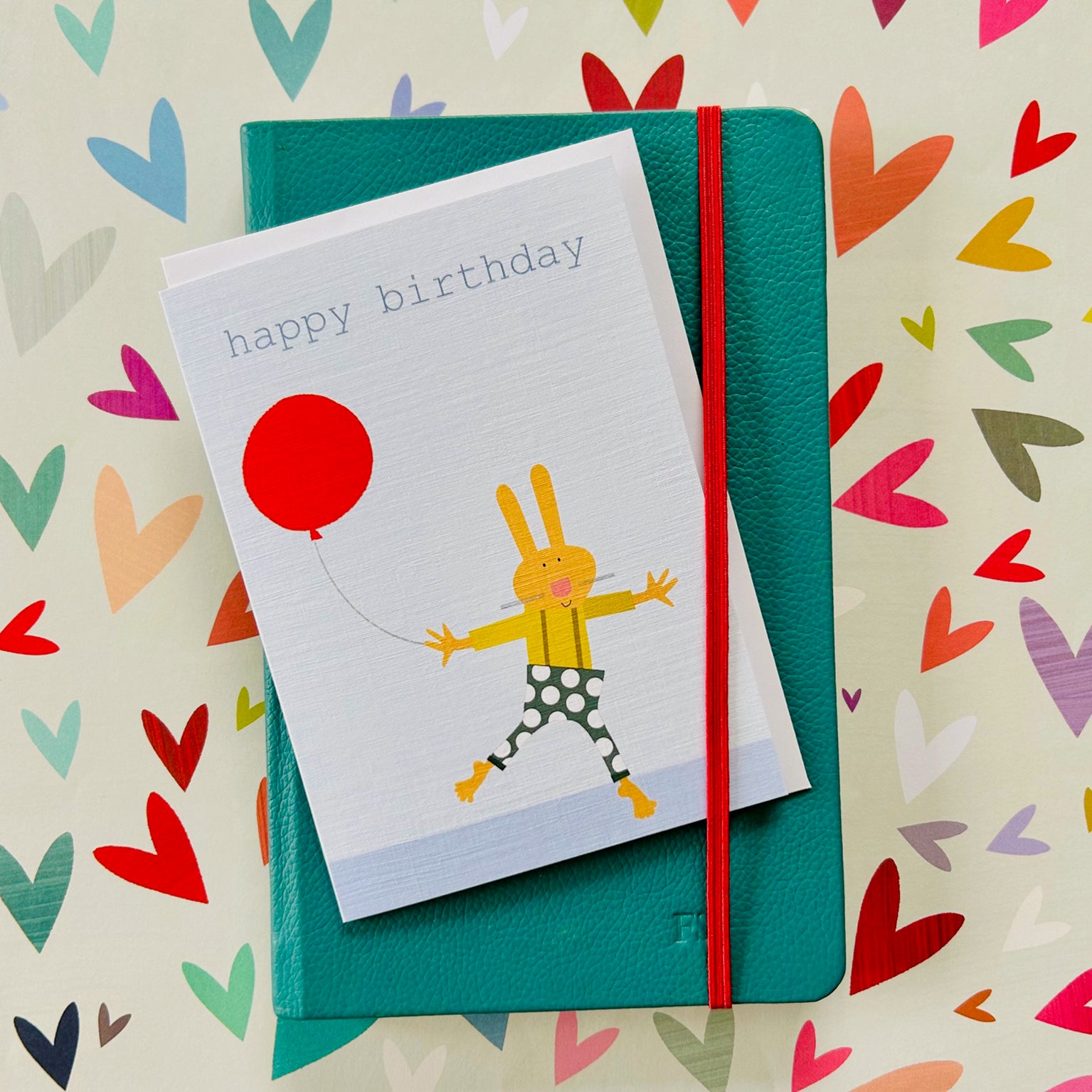 PA11 bunny happy birthday card