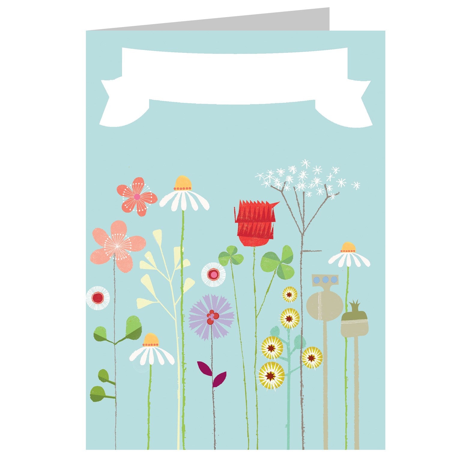 PFL01 personalised daisies and clover card