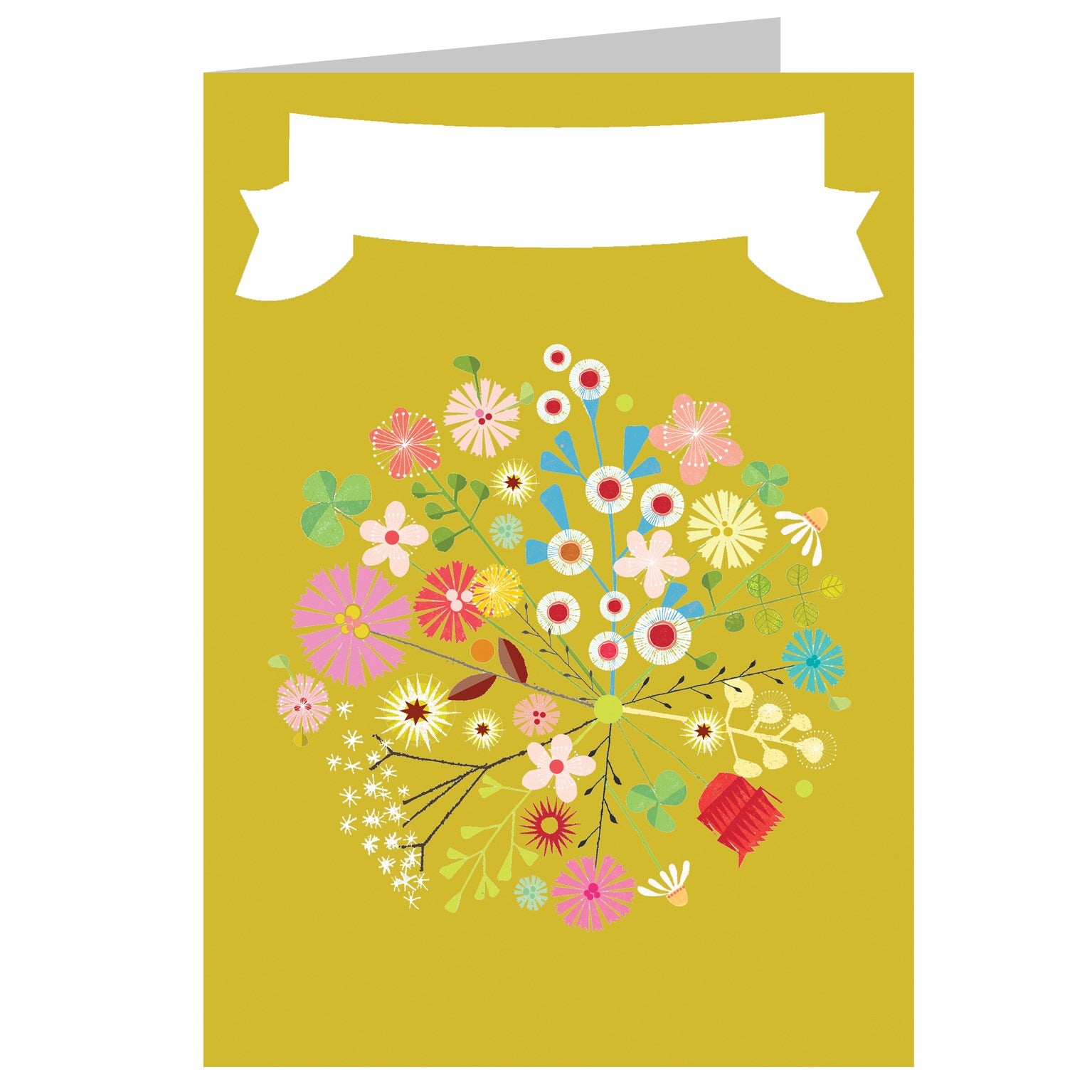 PFL02 personalised mustard bloom card