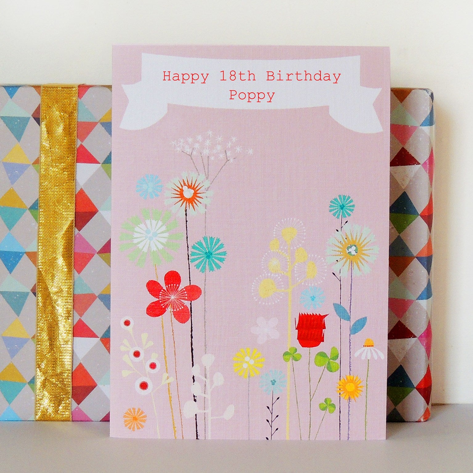 PFL03 personalised sundew and cornflowers card