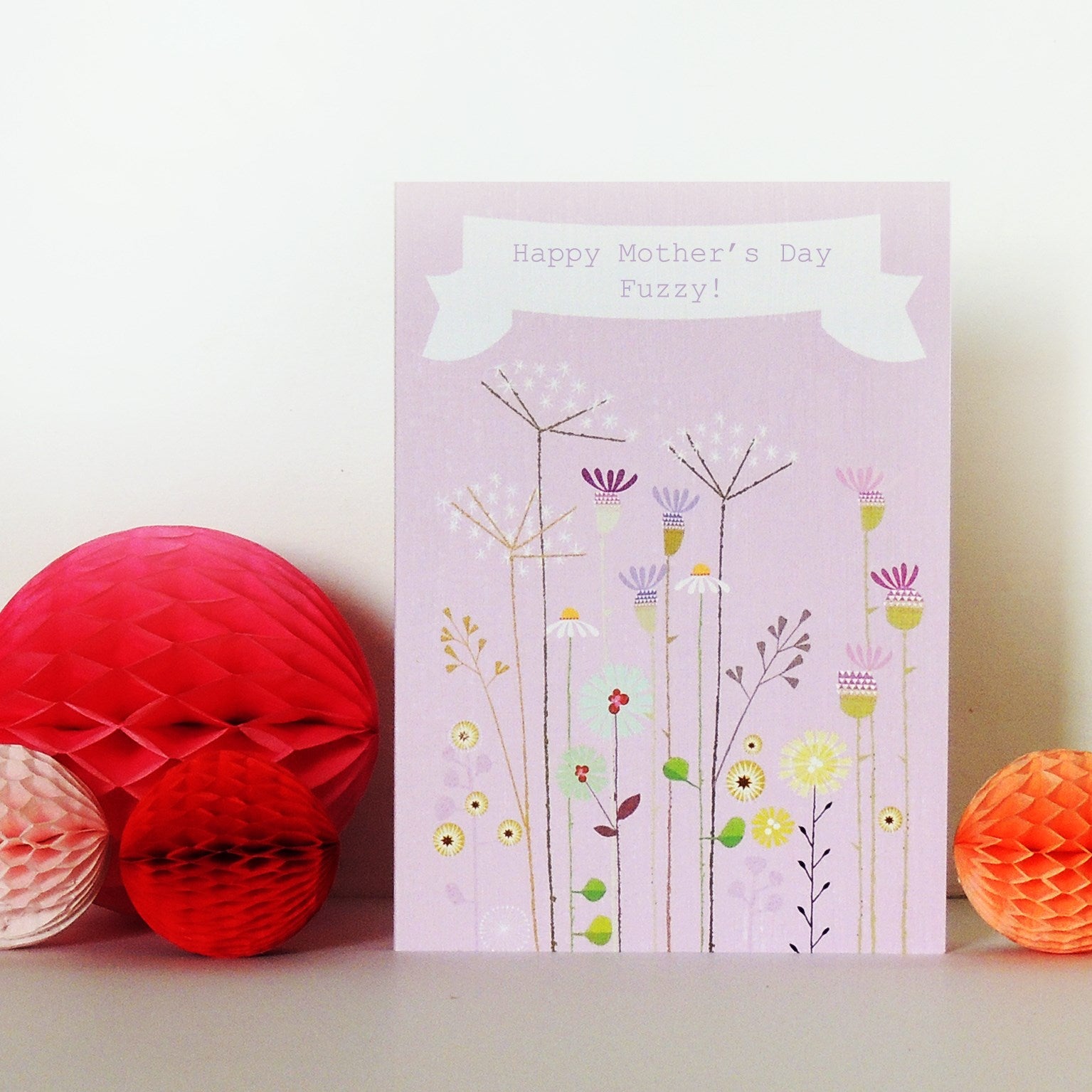 PFL04 personalised thistles and cow parsley card