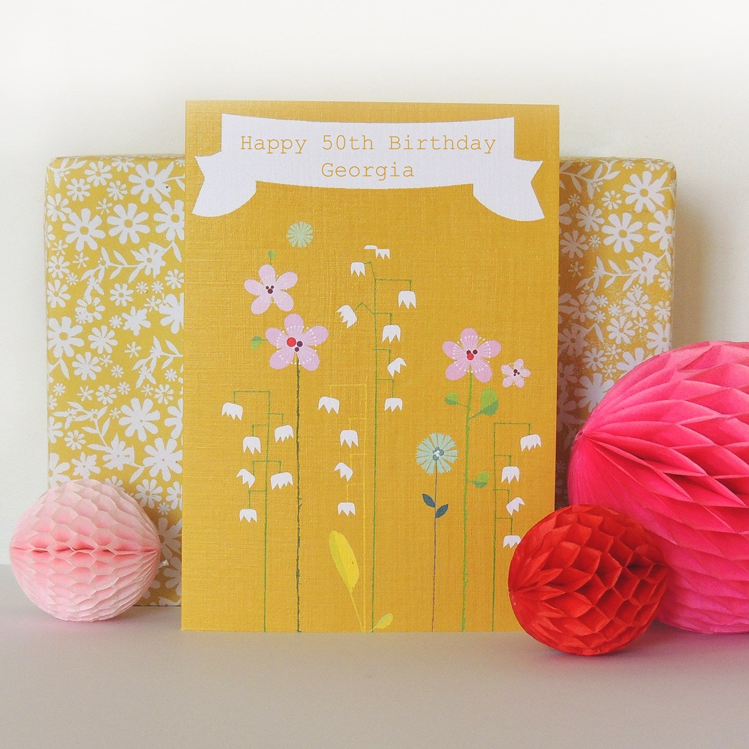 PFL05 personalised lily of the valley card