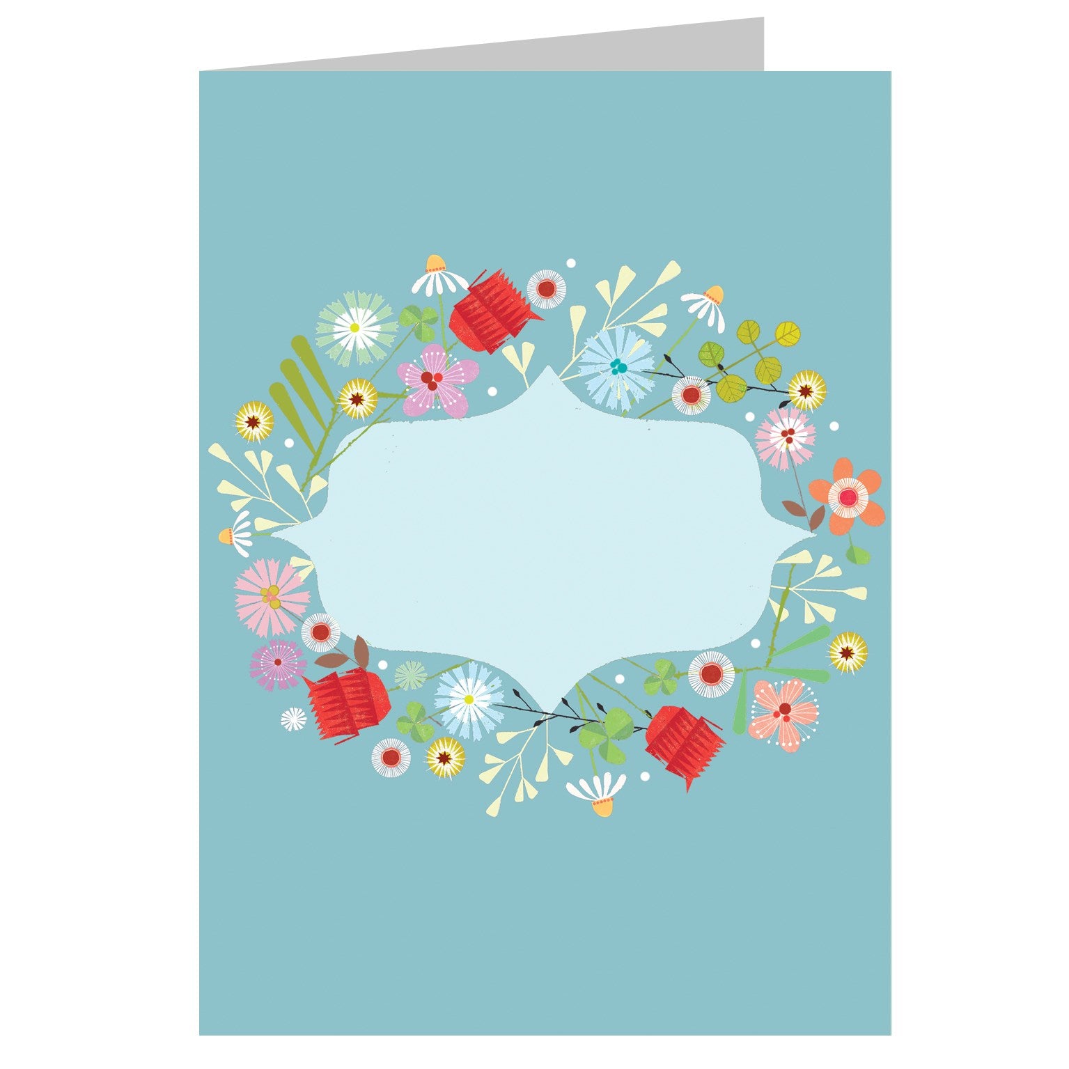 PFL06 personalised floral motif card