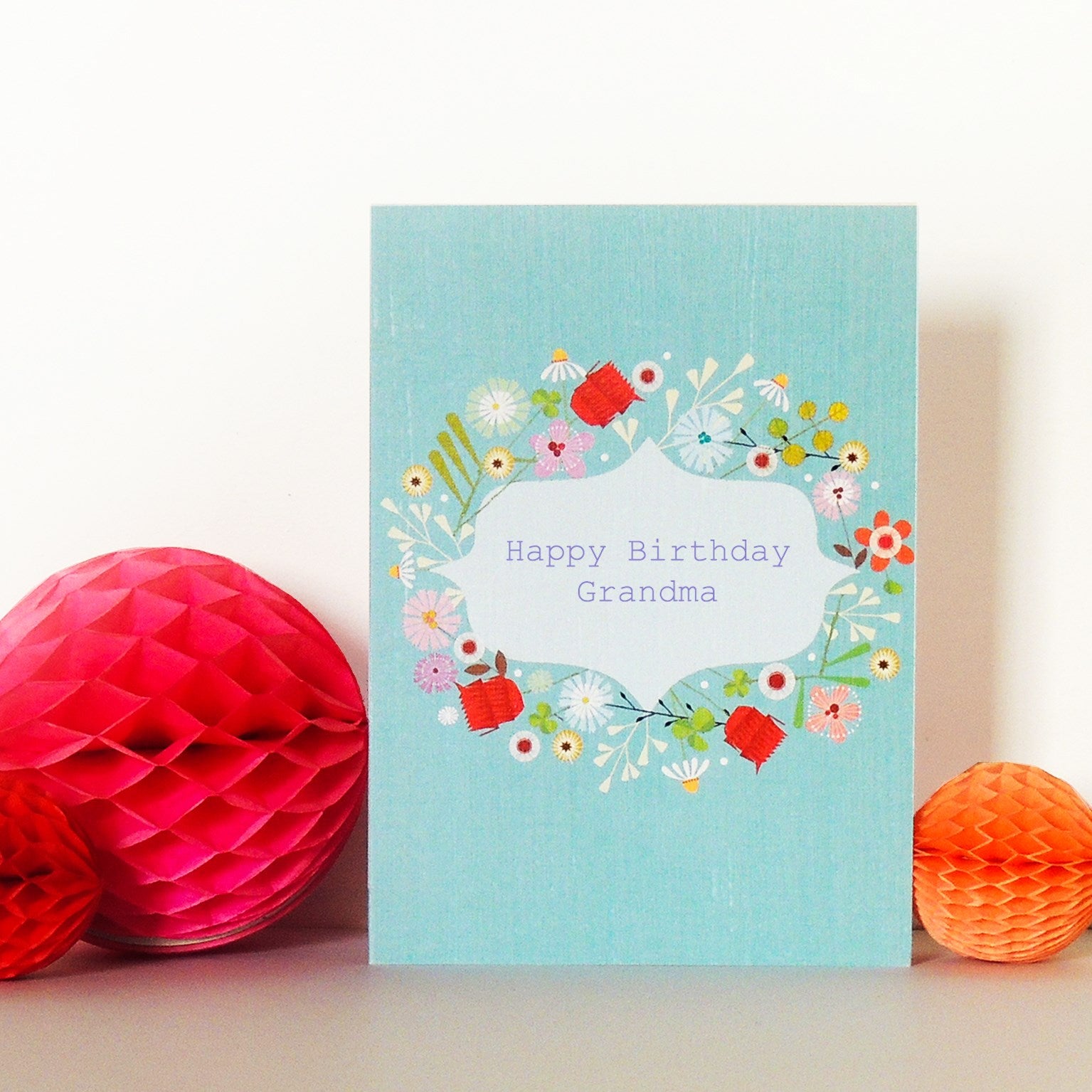 PFL06 personalised floral motif card