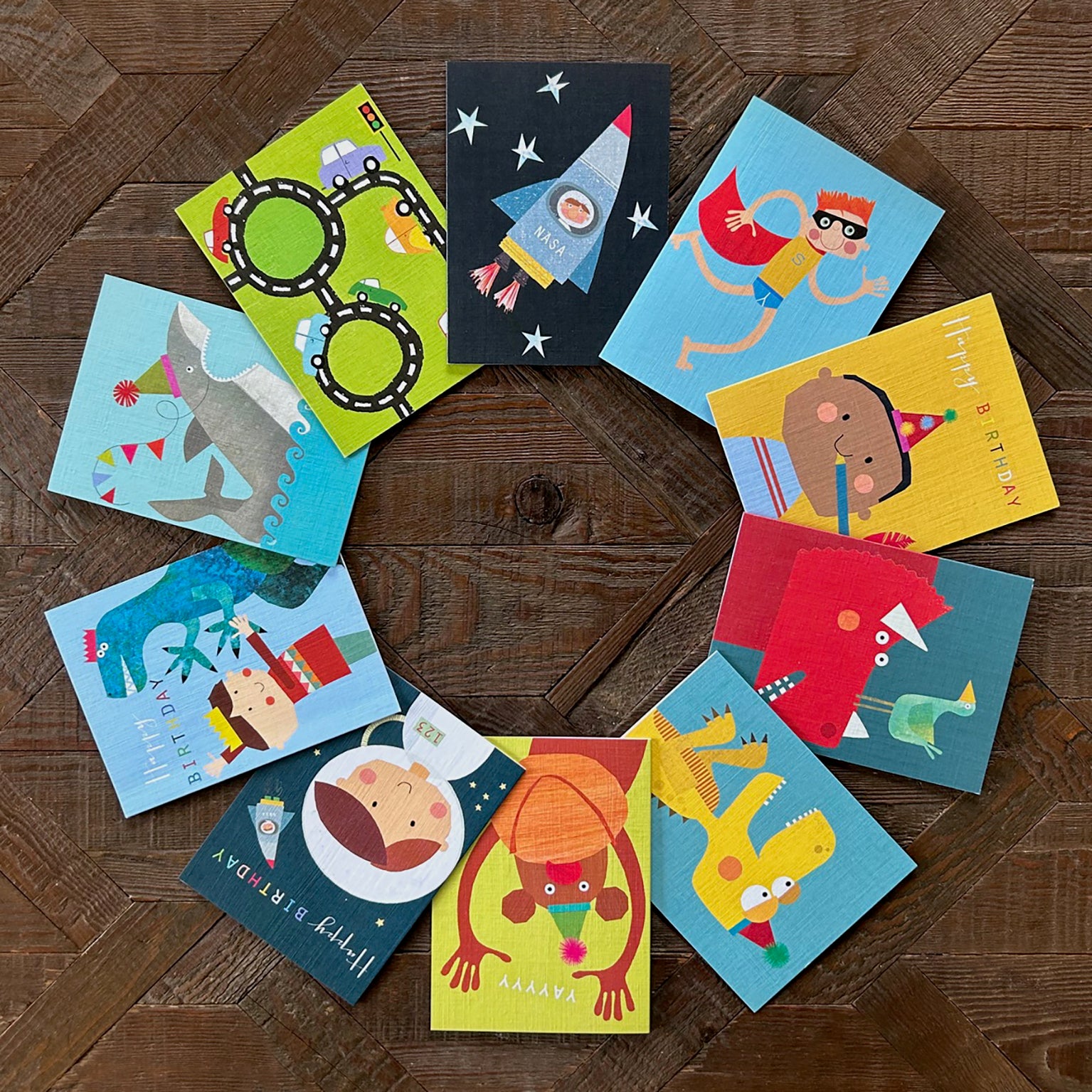 PK10 mixed mini boys' cards