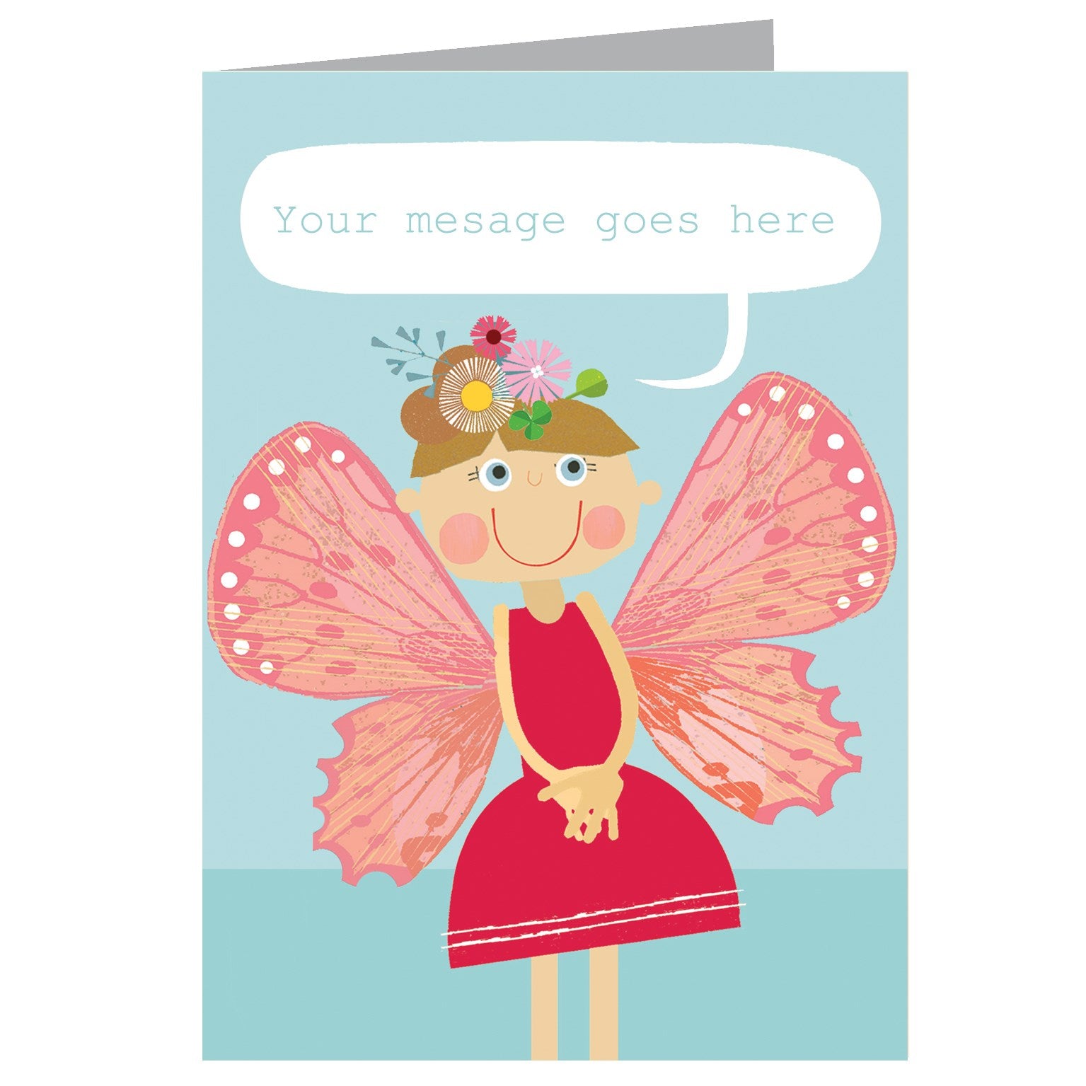 PL03 personalised butterfly girl card