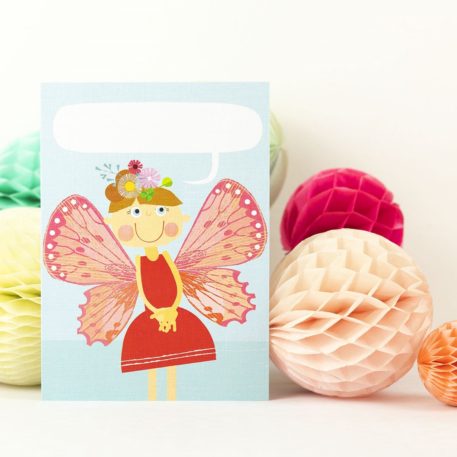 PL03 personalised butterfly girl card