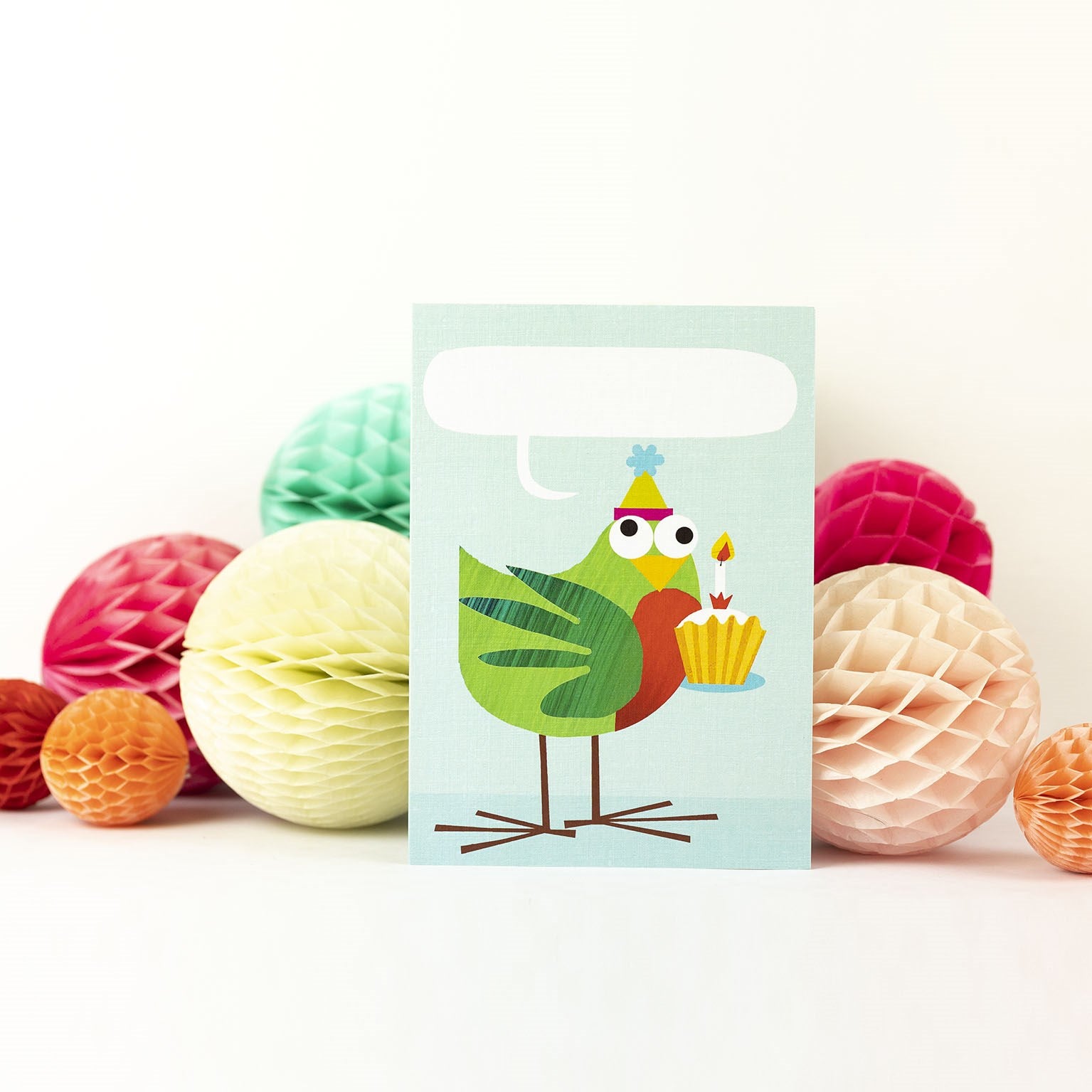 PL08 personalised bird with a fairy cake card