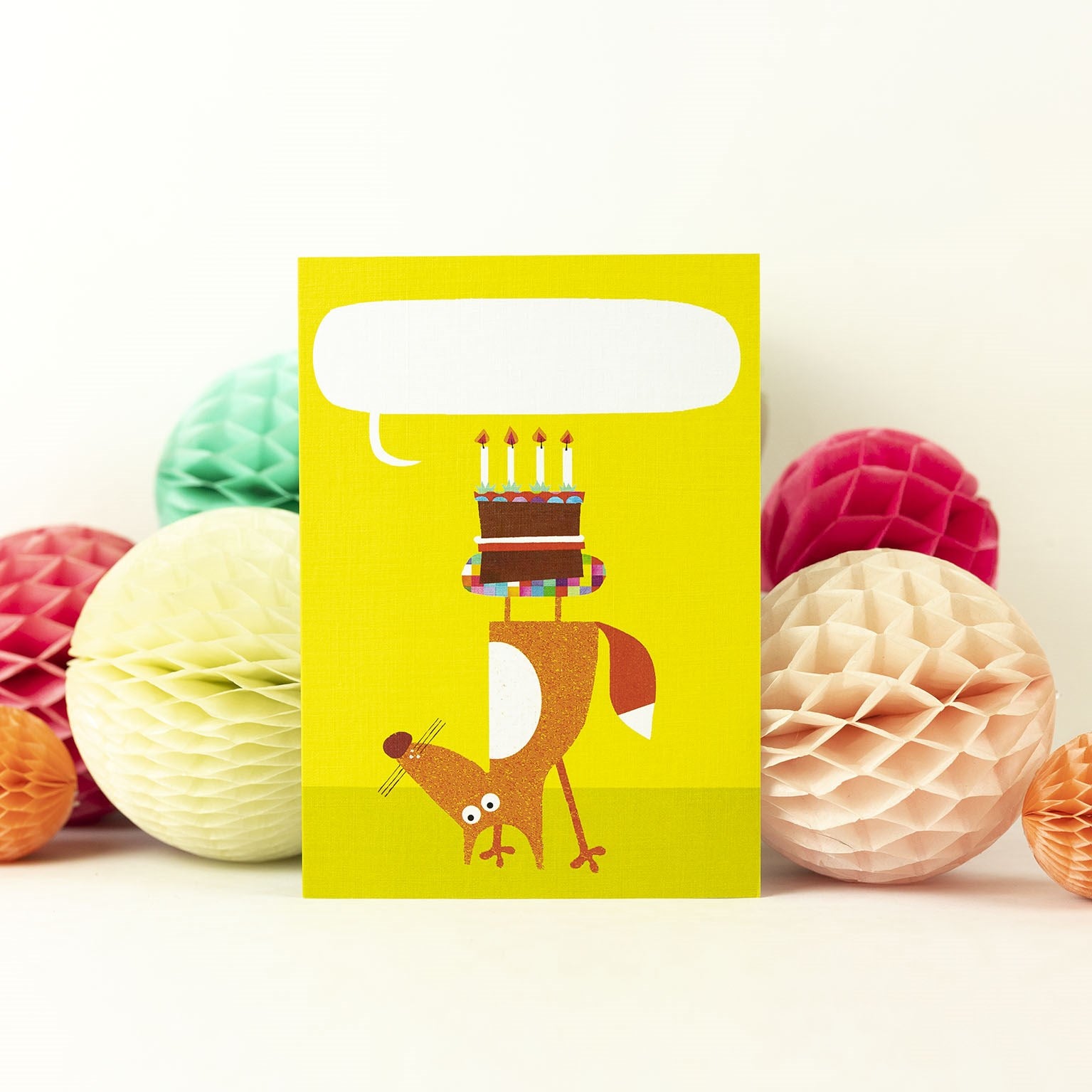 PL12 personalised topsy turvy fox card