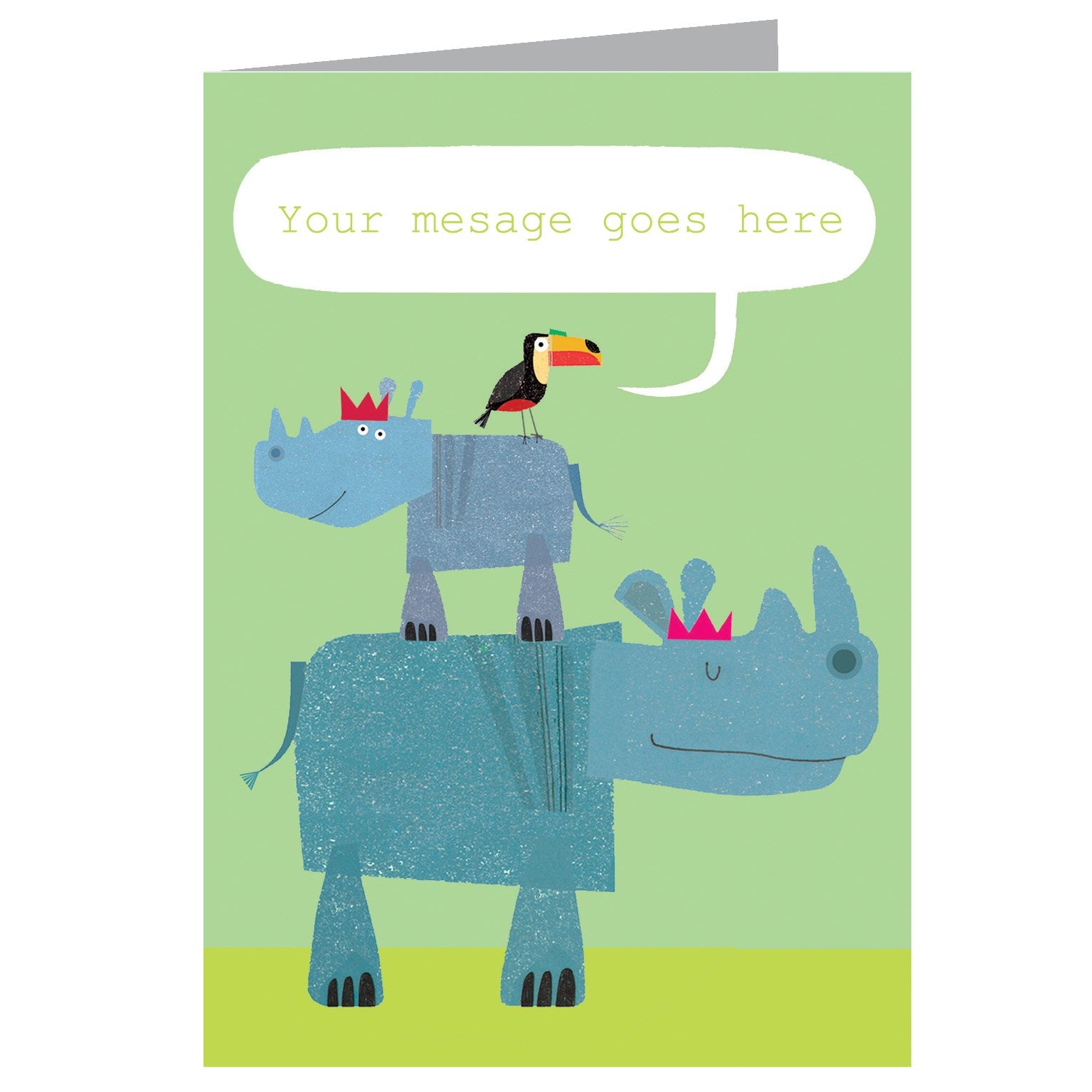 PL13 personalised rhinos card