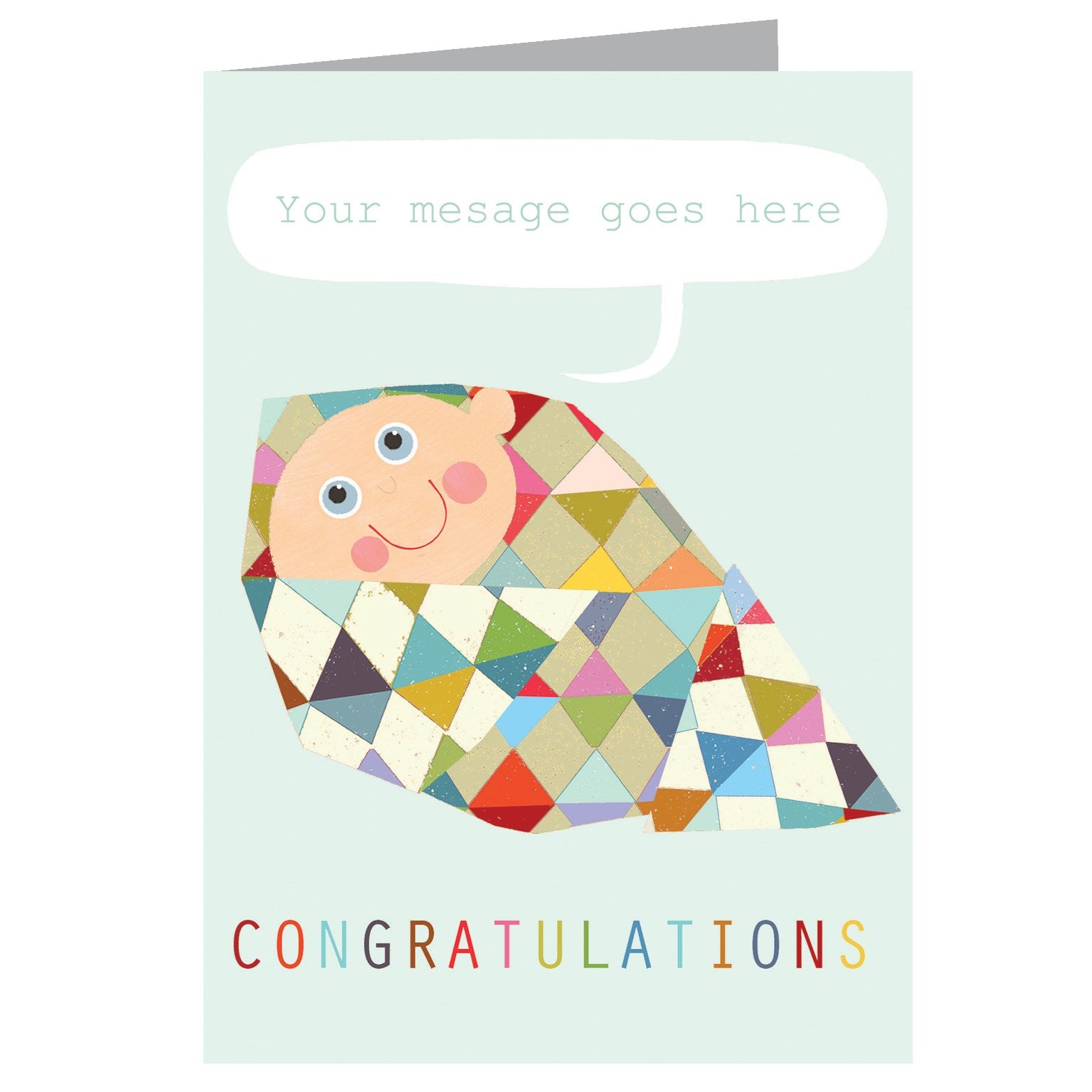PL15 personalised new baby card