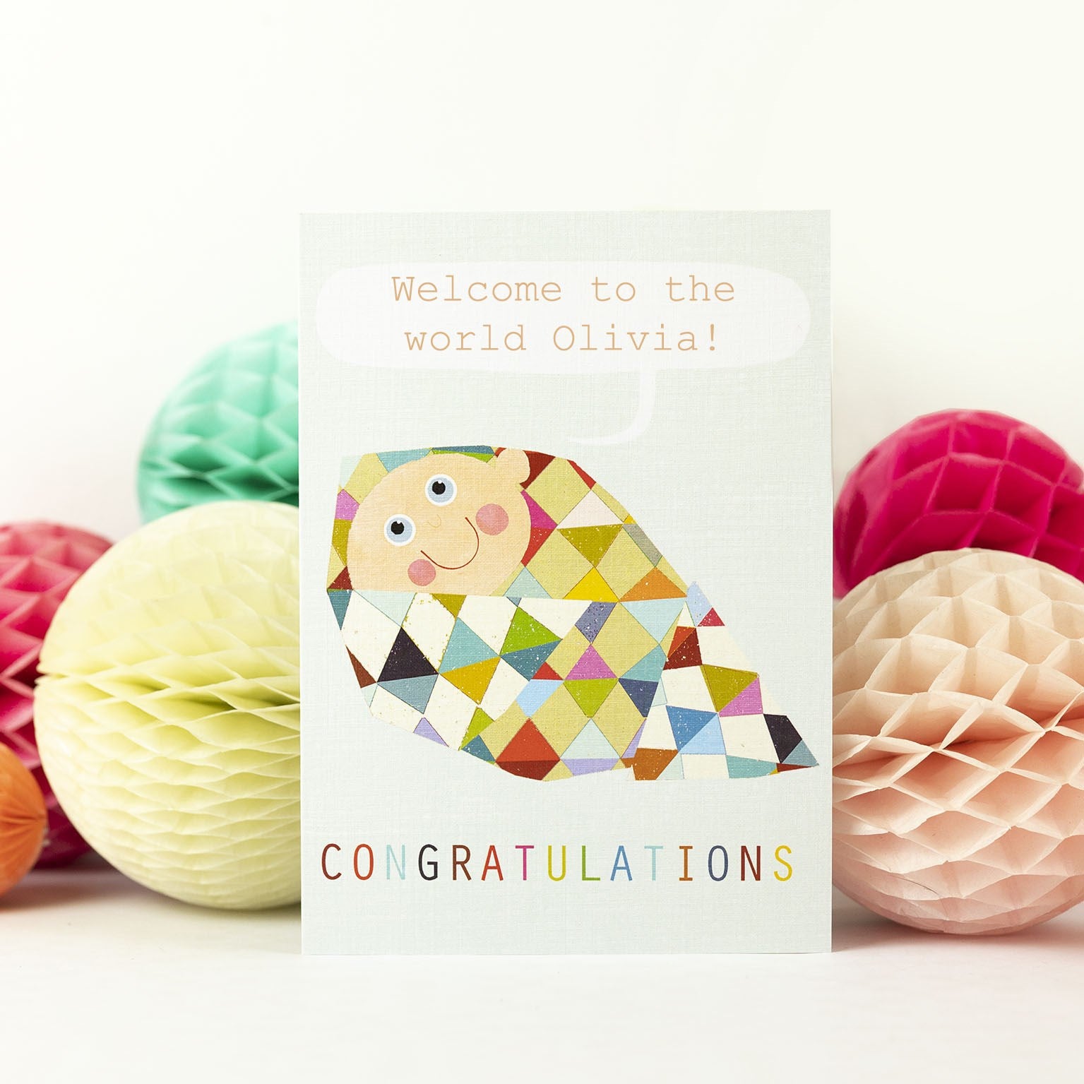 PL15 personalised new baby card