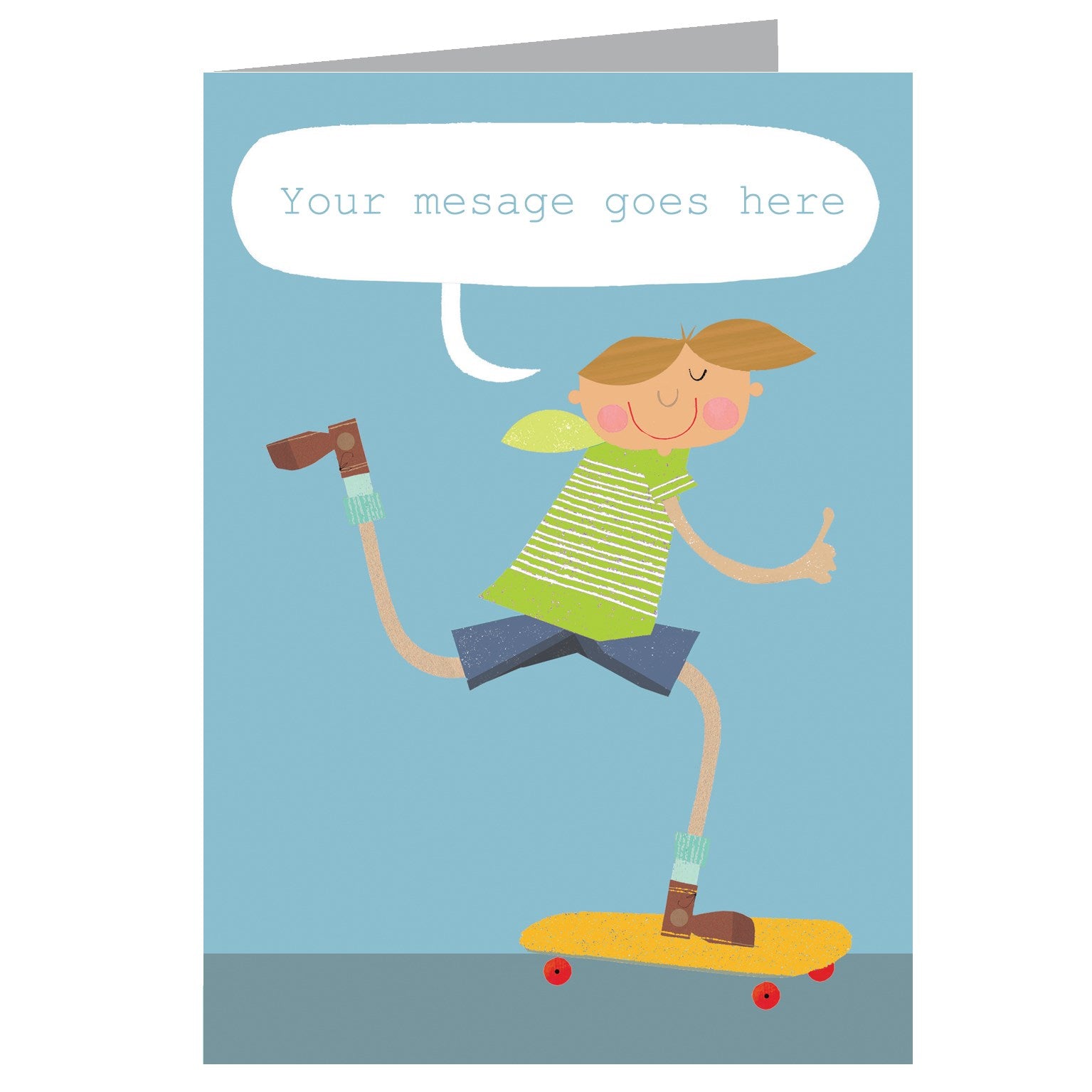 PL16 personalised skateboarder card