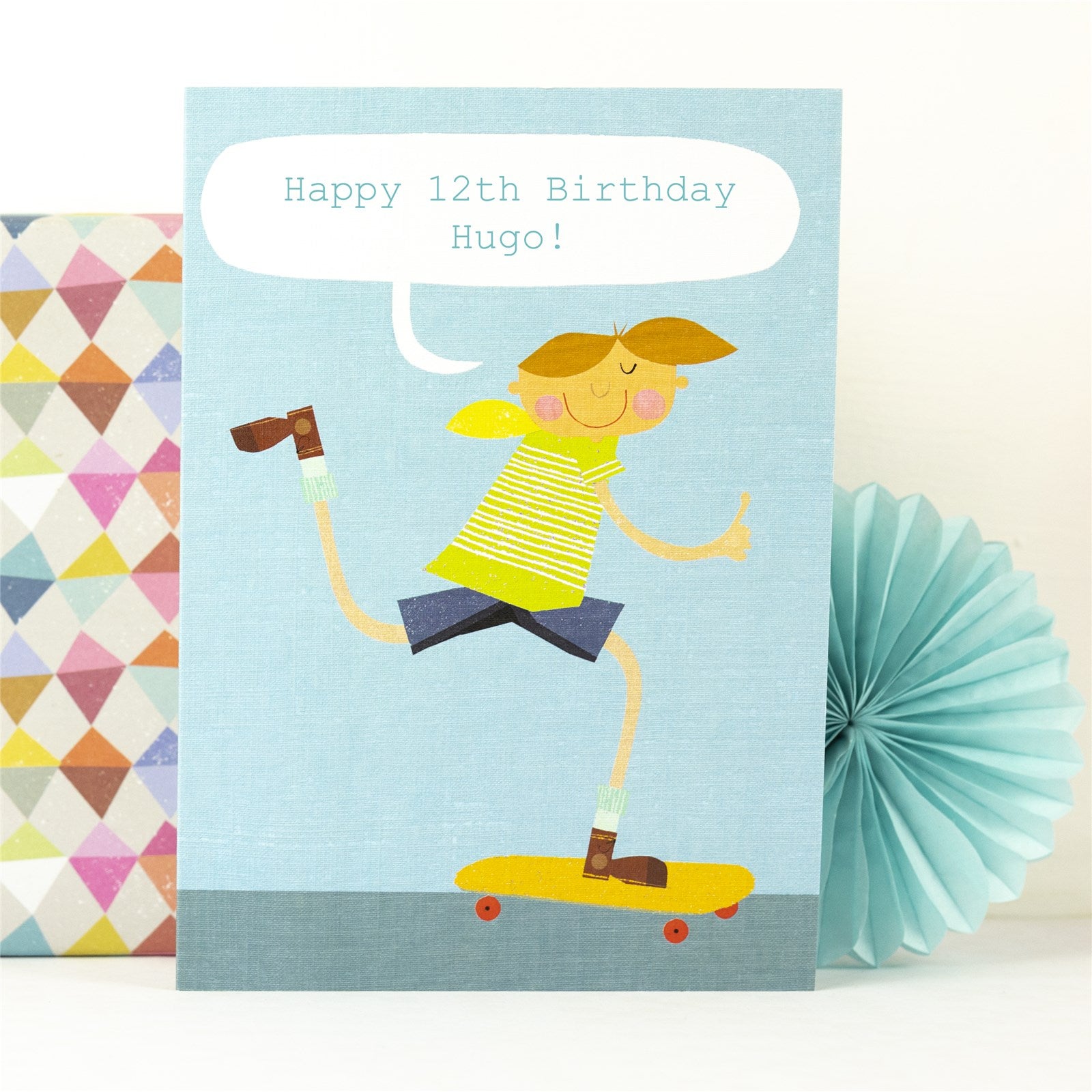 PL16 personalised skateboarder card